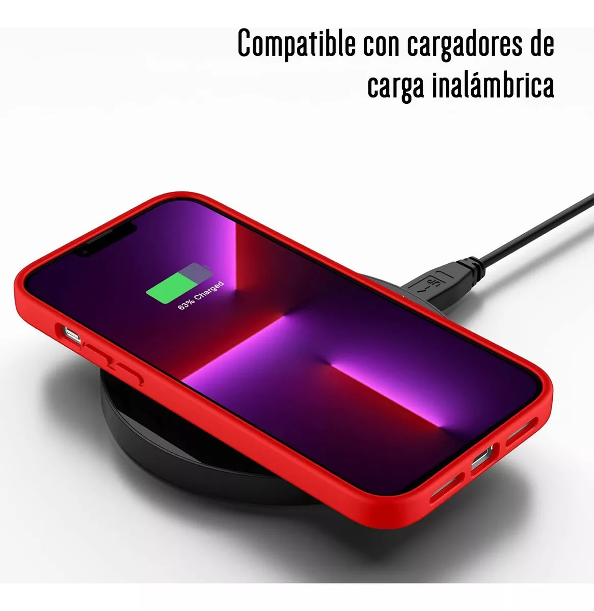 Foto 3 pulgar | Funda Para Iphone 13 Pro Max Silicon Suave Interior Afelpado Antigolpes