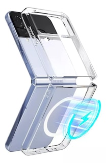 Foto 2 | Funda Para Galaxy Z Flip 5 Con Magsafe Protección Militar Transparente Magsafe Clear