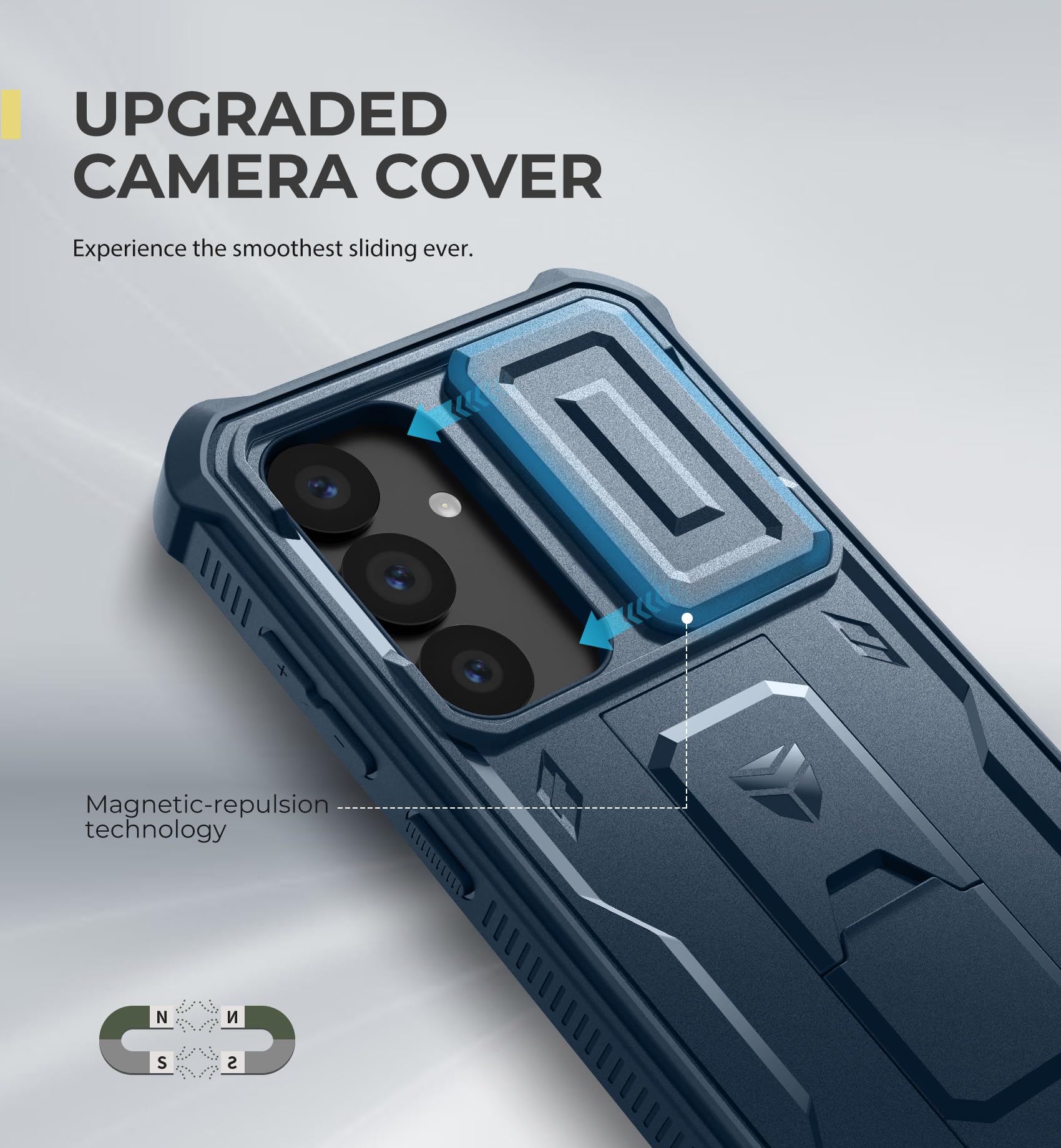 Foto 4 pulgar | Funda Dexnor Para Samsung Galaxy S25 Con Funda De Cámara, Color Azul Marino - Venta Internacional.