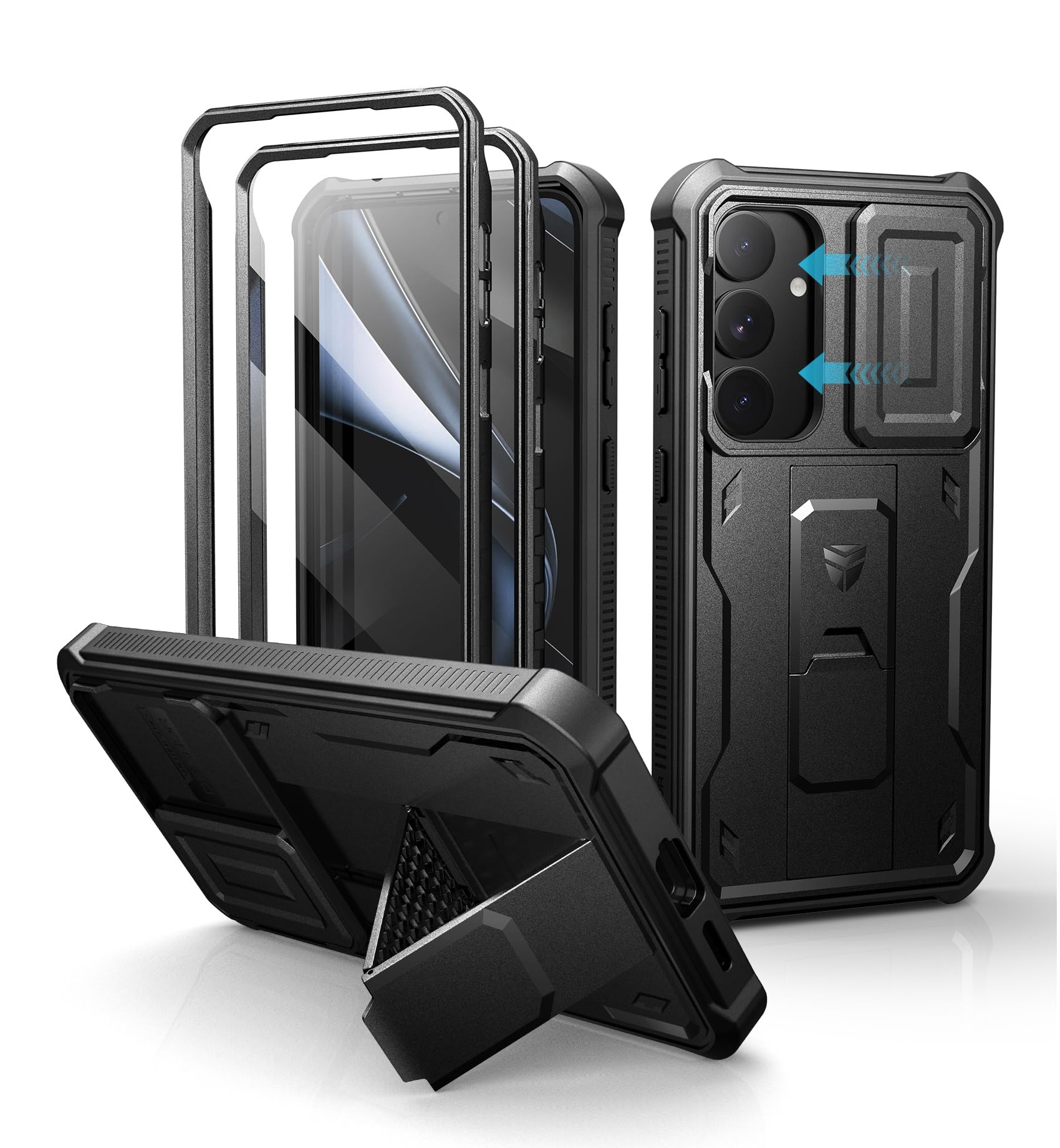 Foto 2 pulgar | Funda Dexnor Para Samsung Galaxy S25 Plus Con Funda De Cámara, Color Negro - Venta Internacional.