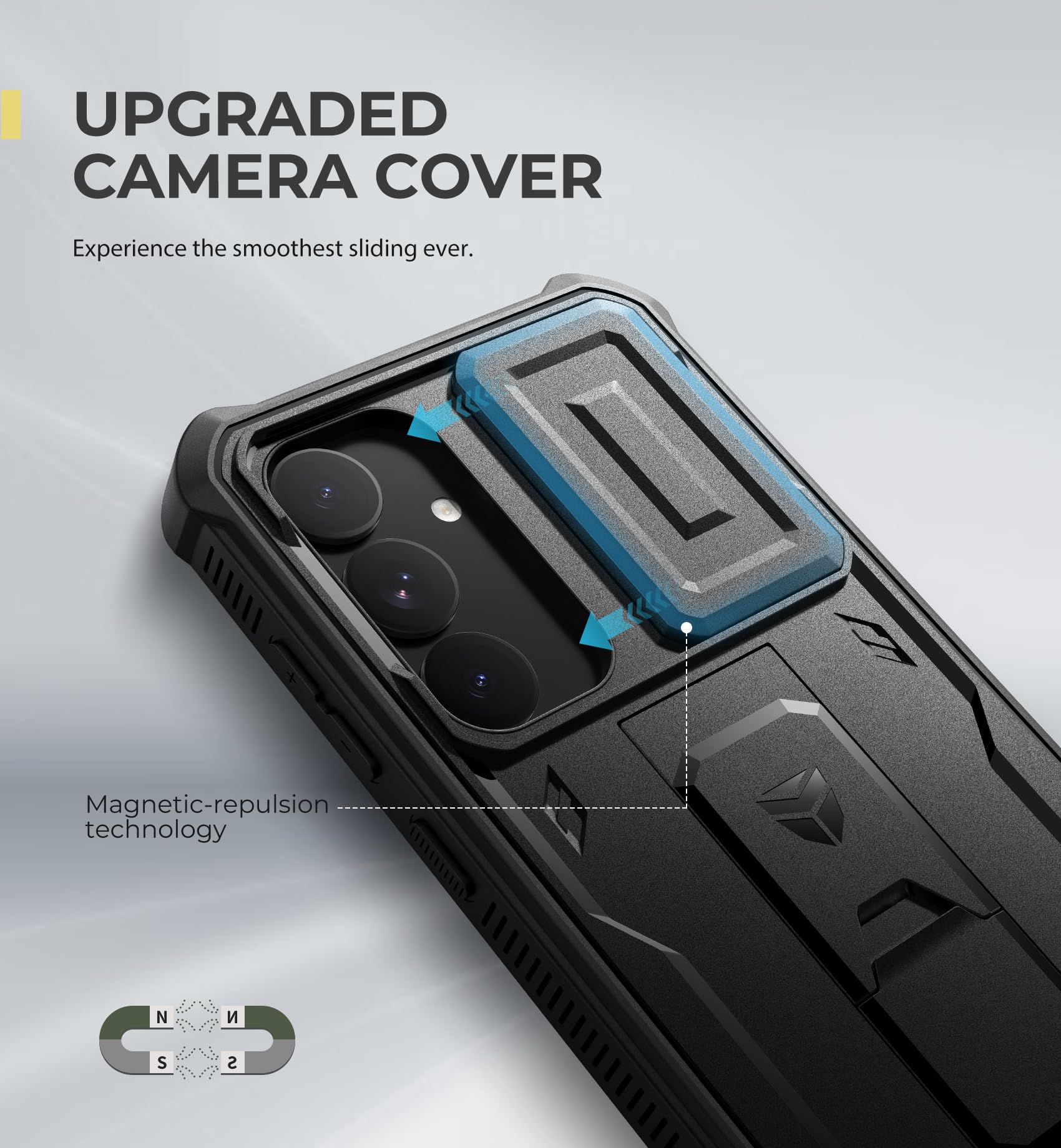 Foto 4 pulgar | Funda Dexnor Para Samsung Galaxy S25 Plus Con Funda De Cámara, Color Negro - Venta Internacional.
