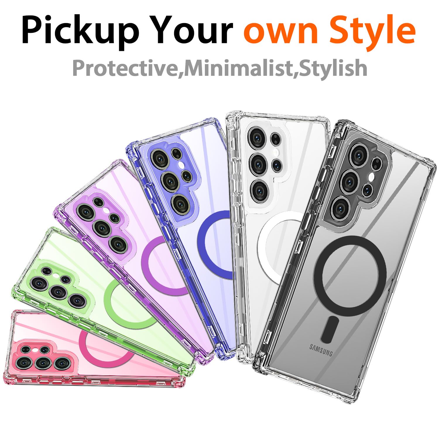 Foto 6 pulgar | Funda Aicase Para Samsung Galaxy S25 Ultra Con Magsafe Clear - Venta Internacional.