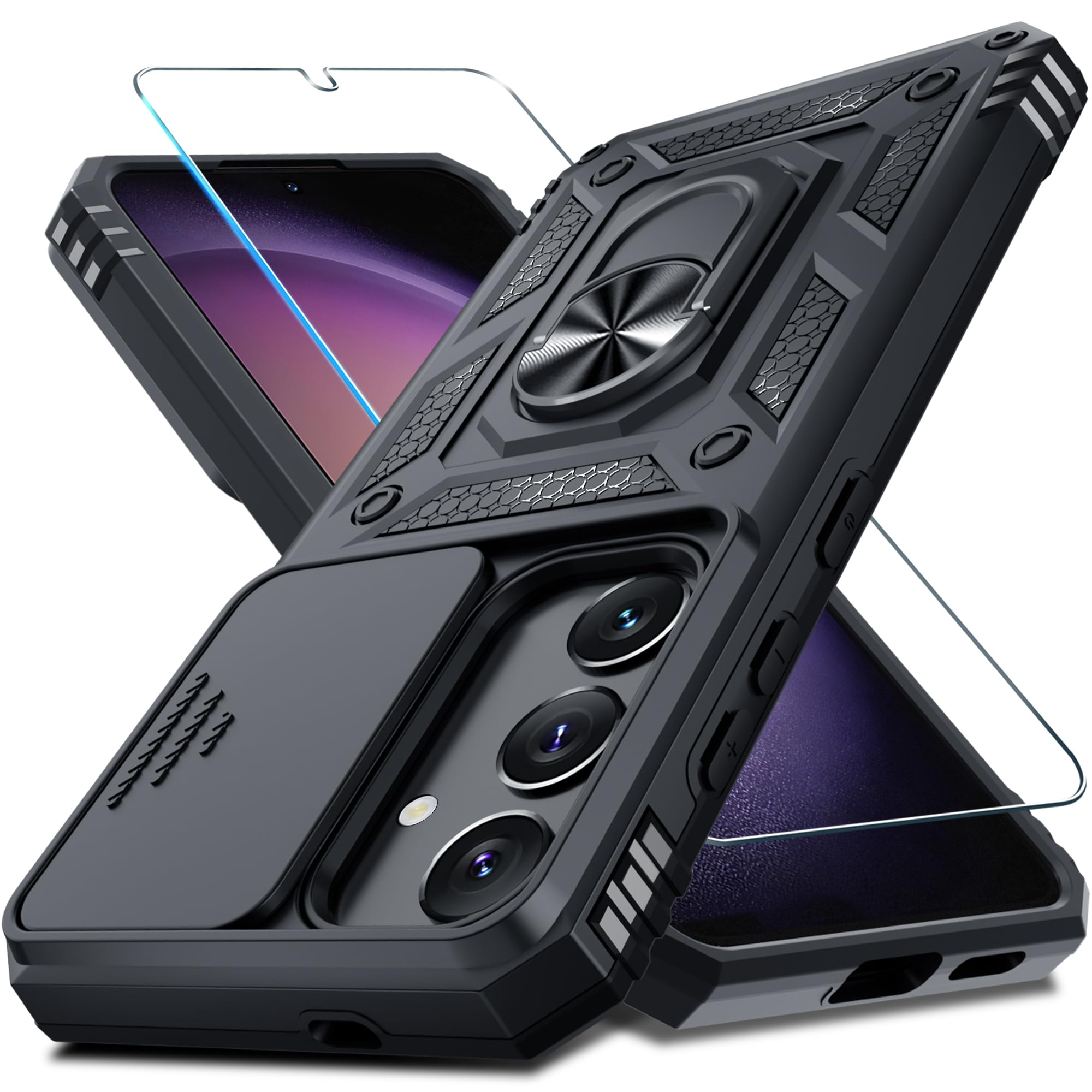 Funda De Teléfono Janmitta Compatible Con Samsung Galaxy S25/s24 Negra - Venta Internacional.