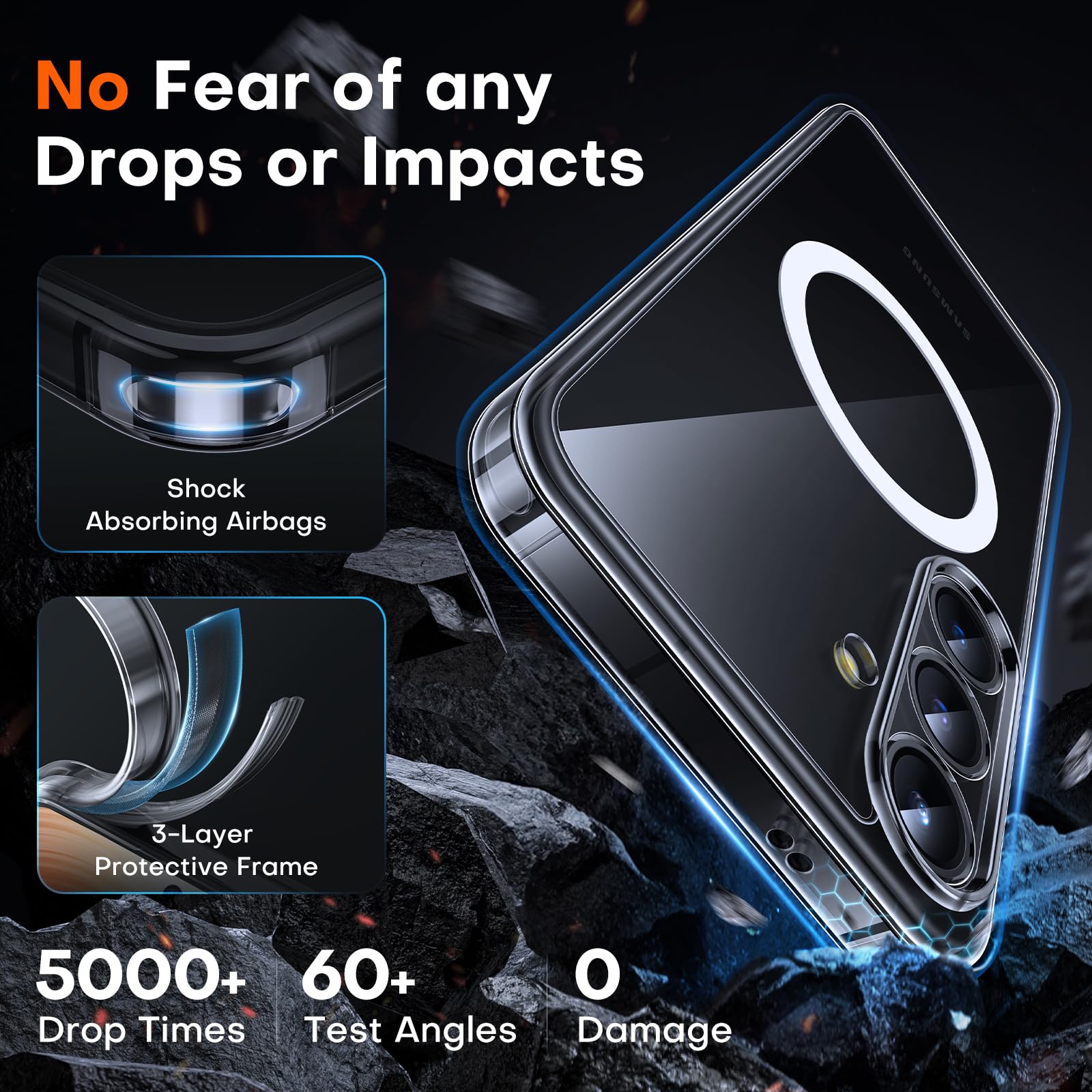 Foto 4 | Funda Magnética Tocol Para Samsung Galaxy S25 De 6,2 Pulgadas, Transparente - Venta Internacional.