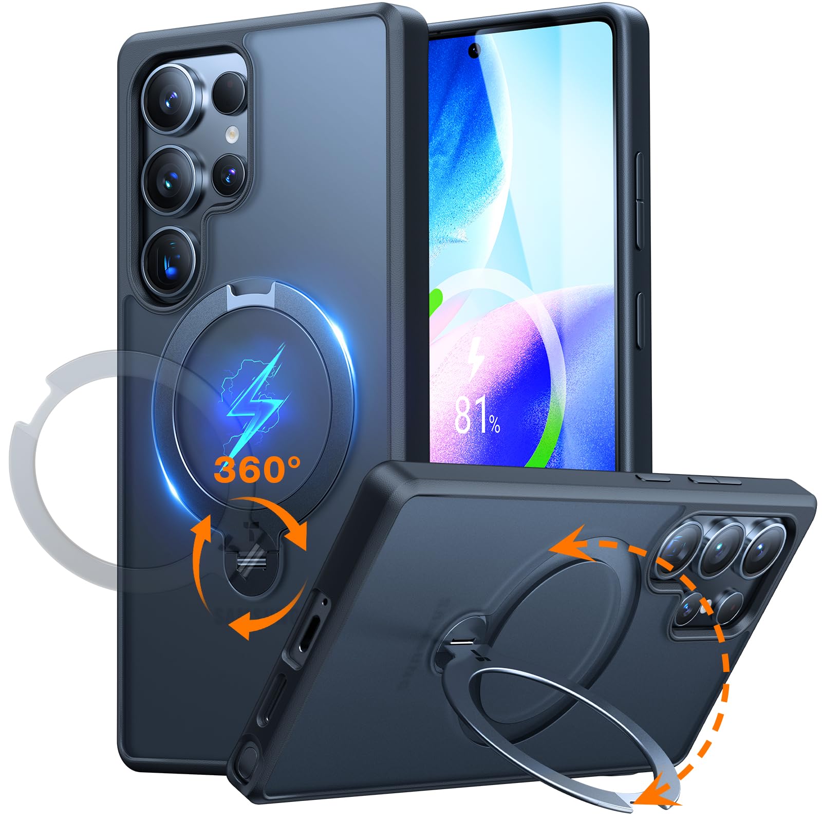 Foto 1 | Funda De Teléfono Torras Ostand Spin Con Soporte Para Samsung S25 Ultra - Venta Internacional.