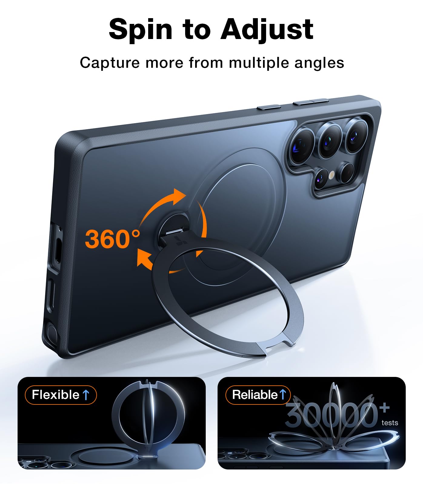 Foto 4 pulgar | Funda De Teléfono Torras Ostand Spin Con Soporte Para Samsung S25 Ultra - Venta Internacional.