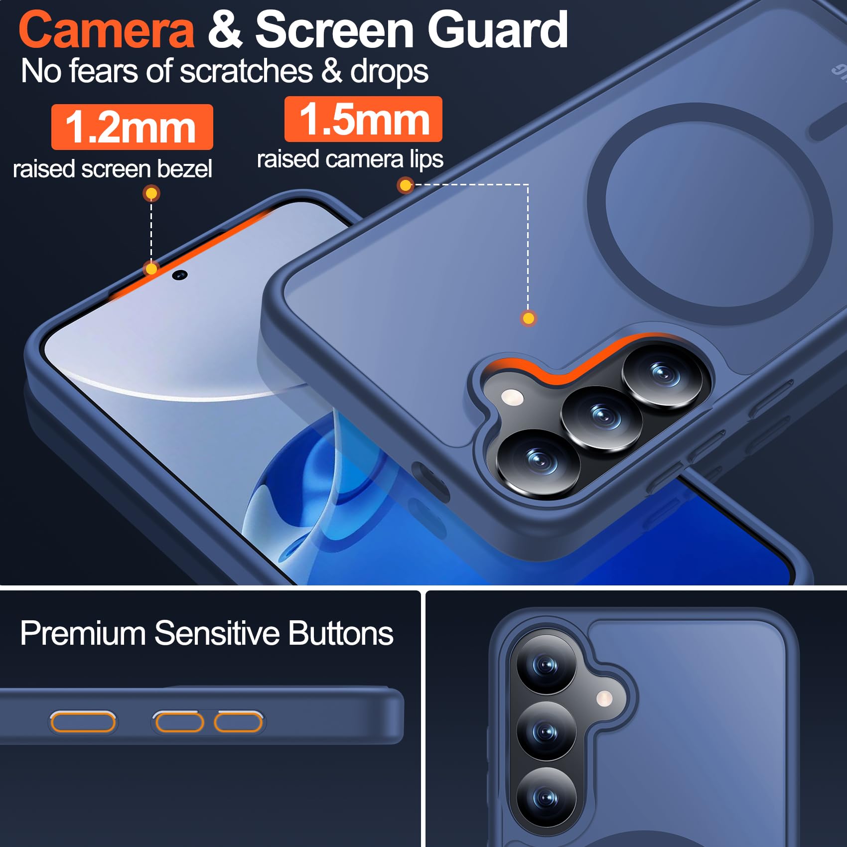 Foto 3 pulgar | Funda Mozoter Para Samsung Galaxy S25 Plus Con Magsafe Blue - Venta Internacional.