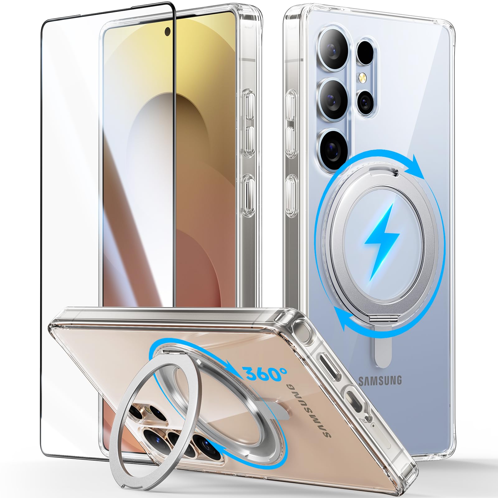 Funda De Teléfono Jueshituo 3 En 1 Tickstand Para Samsung Galaxy S25 Ultra - Venta Internacional.