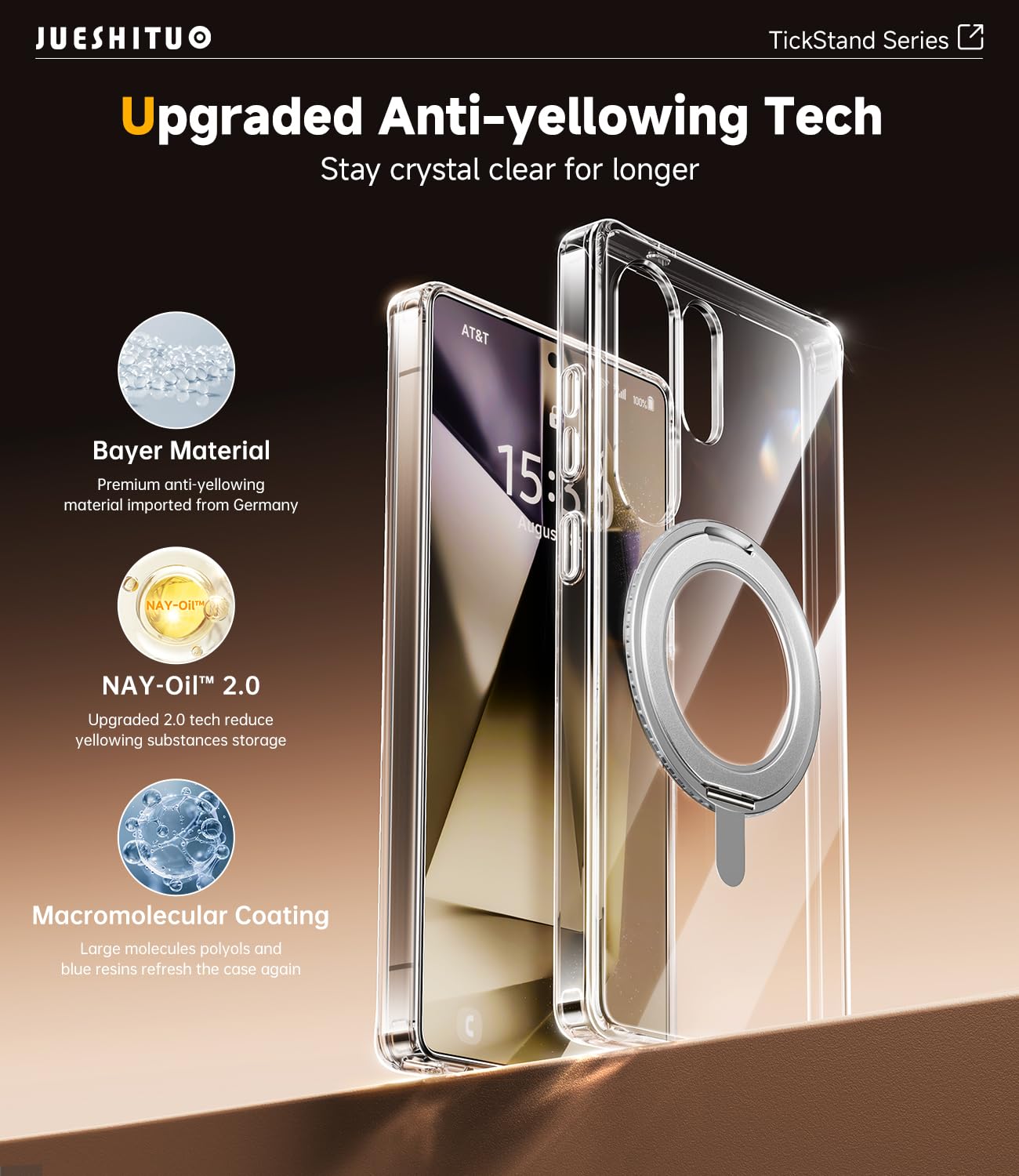 Foto 4 | Funda De Teléfono Jueshituo 3 En 1 Tickstand Para Samsung Galaxy S25 Ultra - Venta Internacional.