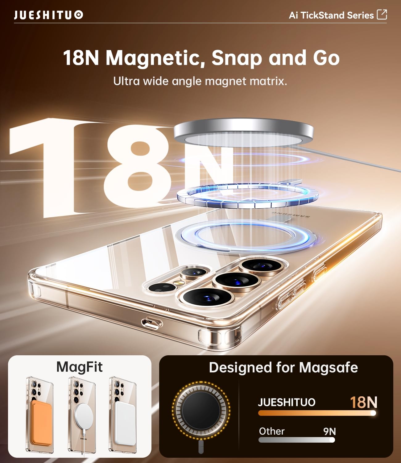 Foto 5 | Funda De Teléfono Jueshituo 3 En 1 Tickstand Para Samsung Galaxy S25 Ultra - Venta Internacional.