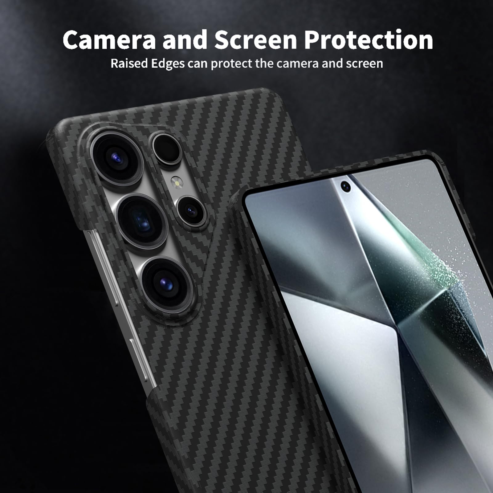 Foto 5 pulgar | Funda De Teléfono De Fibra De Carbono Con Diseño De Nivel X Para Samsung S25 Ultra - Venta Internacional.