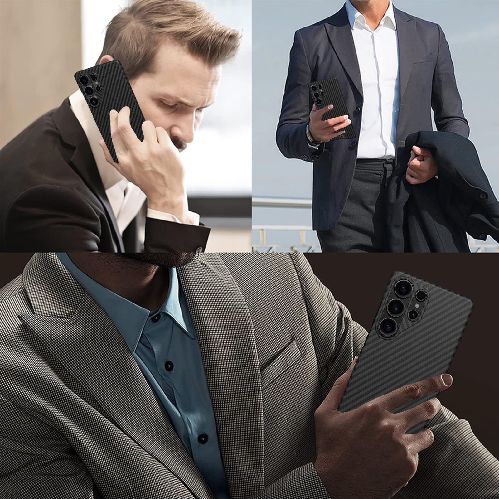 Foto 7 pulgar | Funda De Teléfono De Fibra De Carbono Con Diseño De Nivel X Para Samsung S25 Ultra - Venta Internacional.