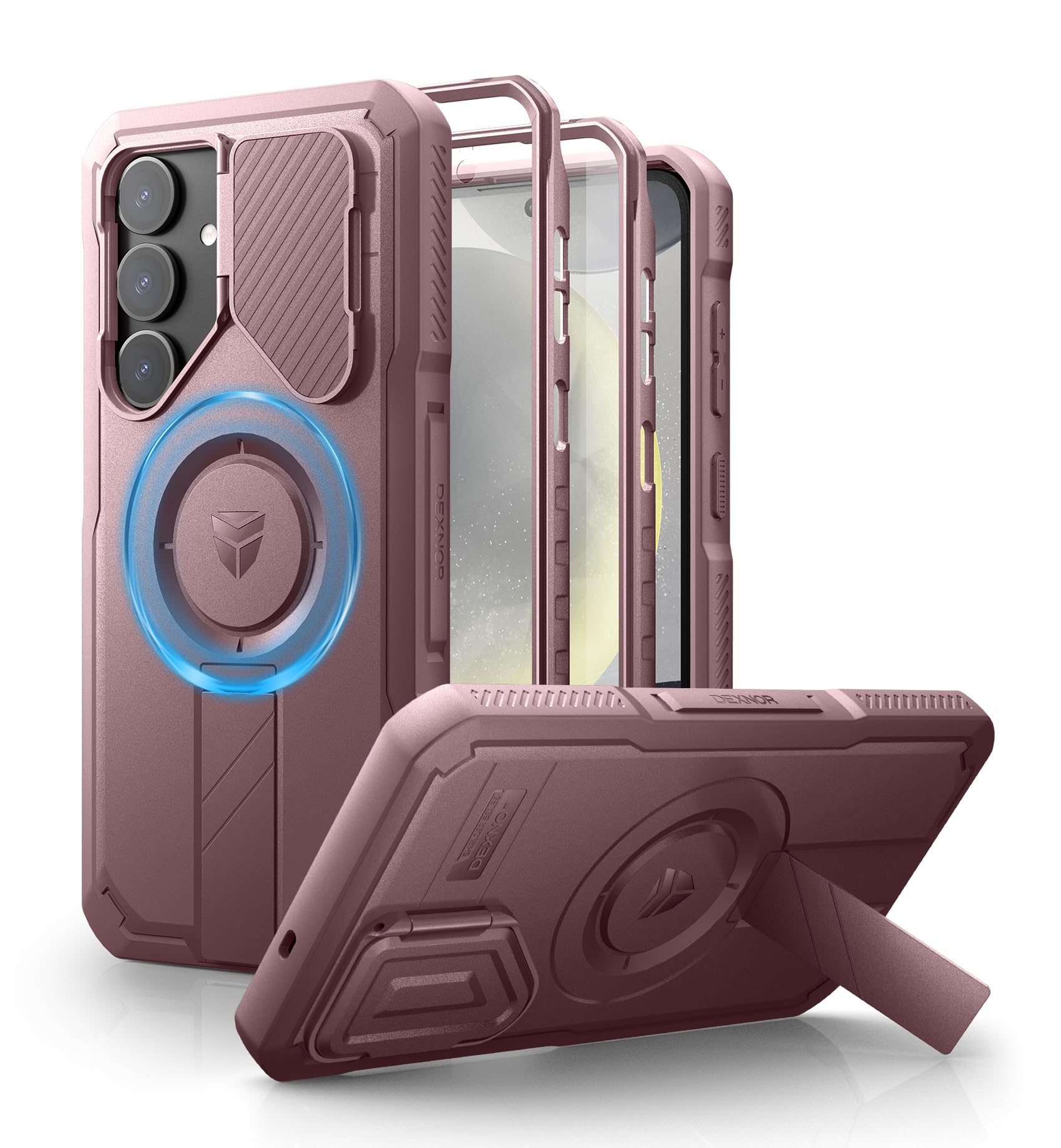 Foto 2 pulgar | Funda Dexnor Para Samsung Galaxy S25 Plus Con Funda De Cámara, Color Rosa - Venta Internacional.