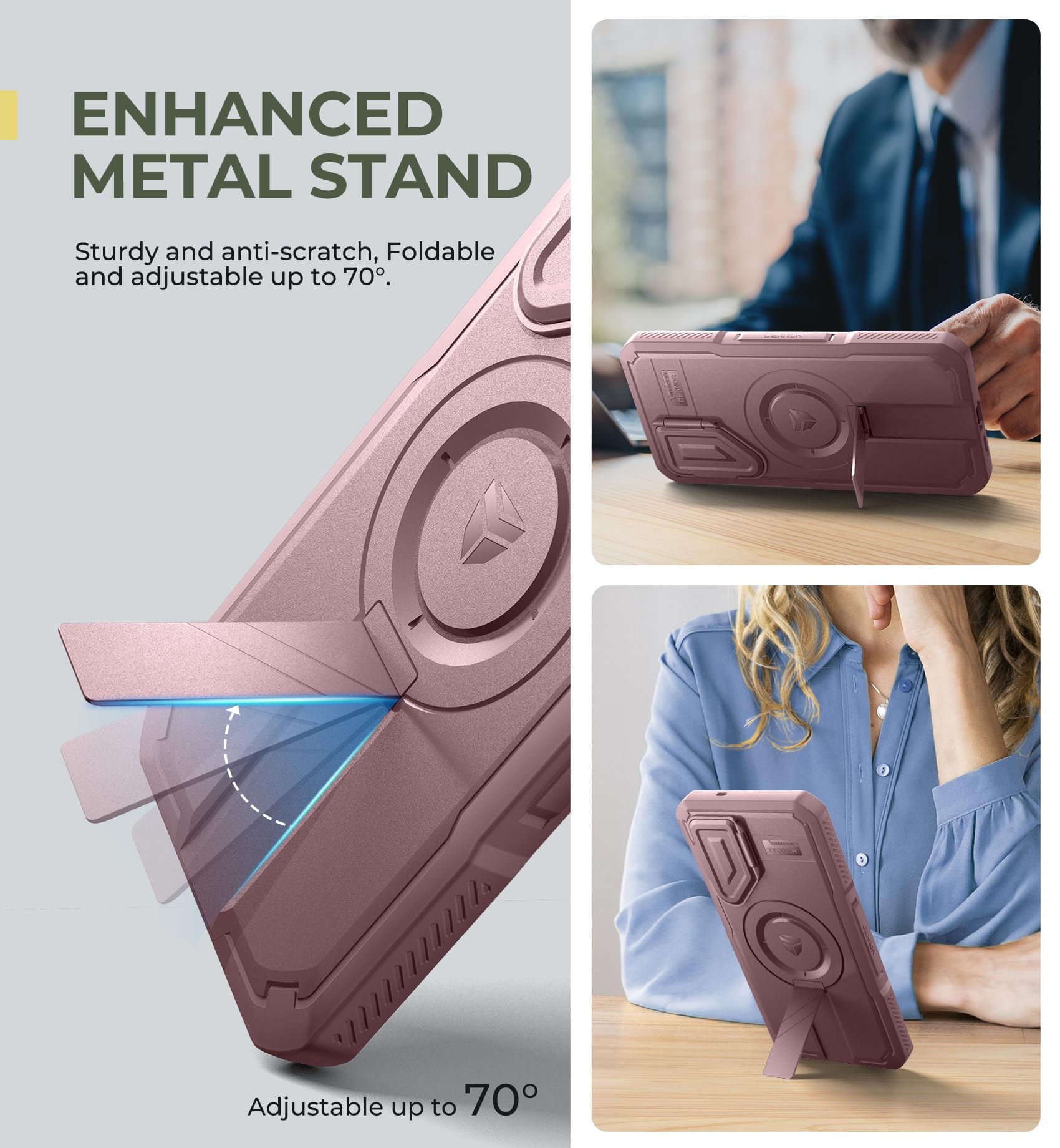Foto 6 pulgar | Funda Dexnor Para Samsung Galaxy S25 Plus Con Funda De Cámara, Color Rosa - Venta Internacional.