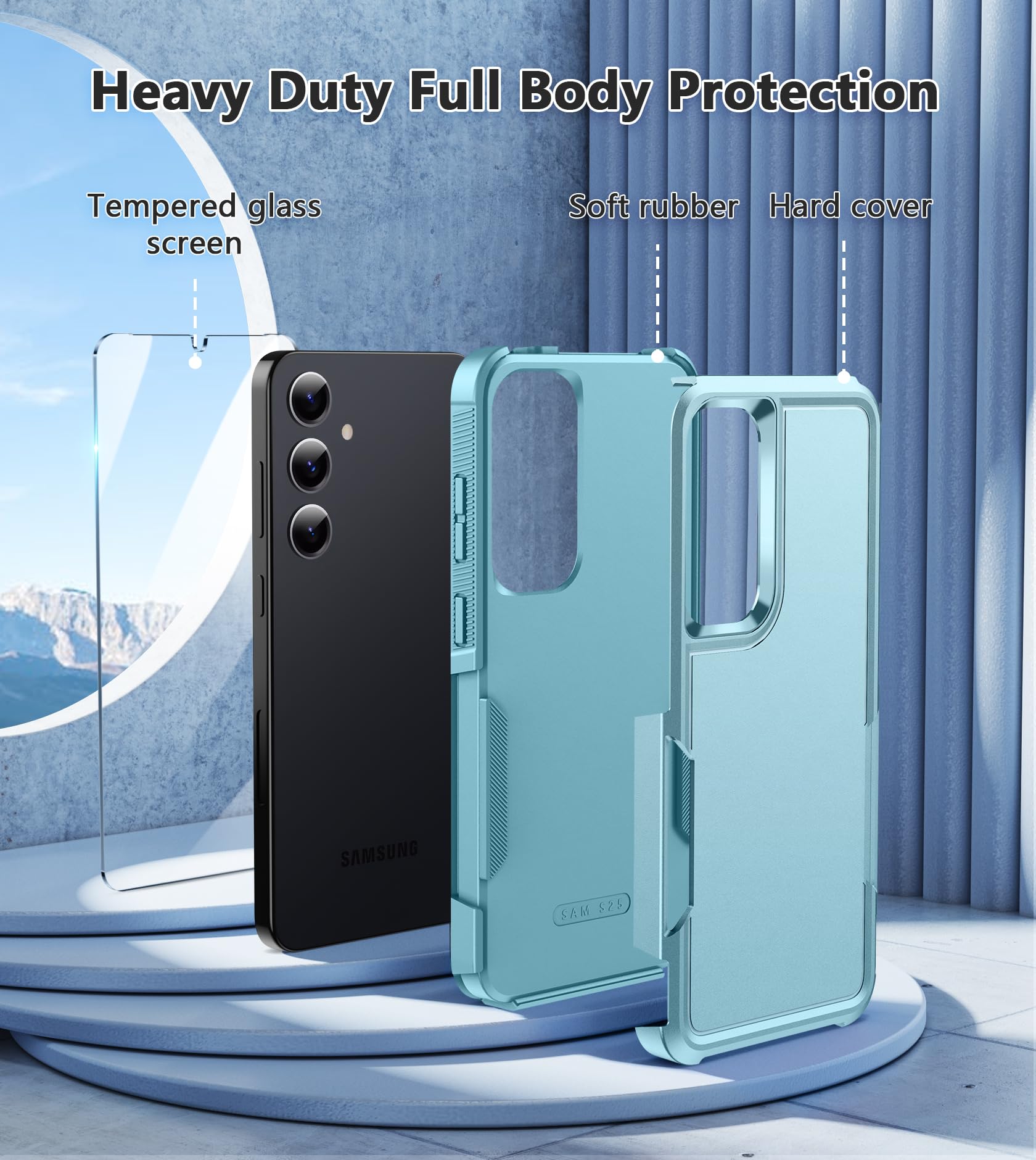 Foto 4 pulgar | Funda De Teléfono Fntcase Para Samsung Galaxy S25-plus A Prueba De Golpes, Color Menta - Venta Internacional.