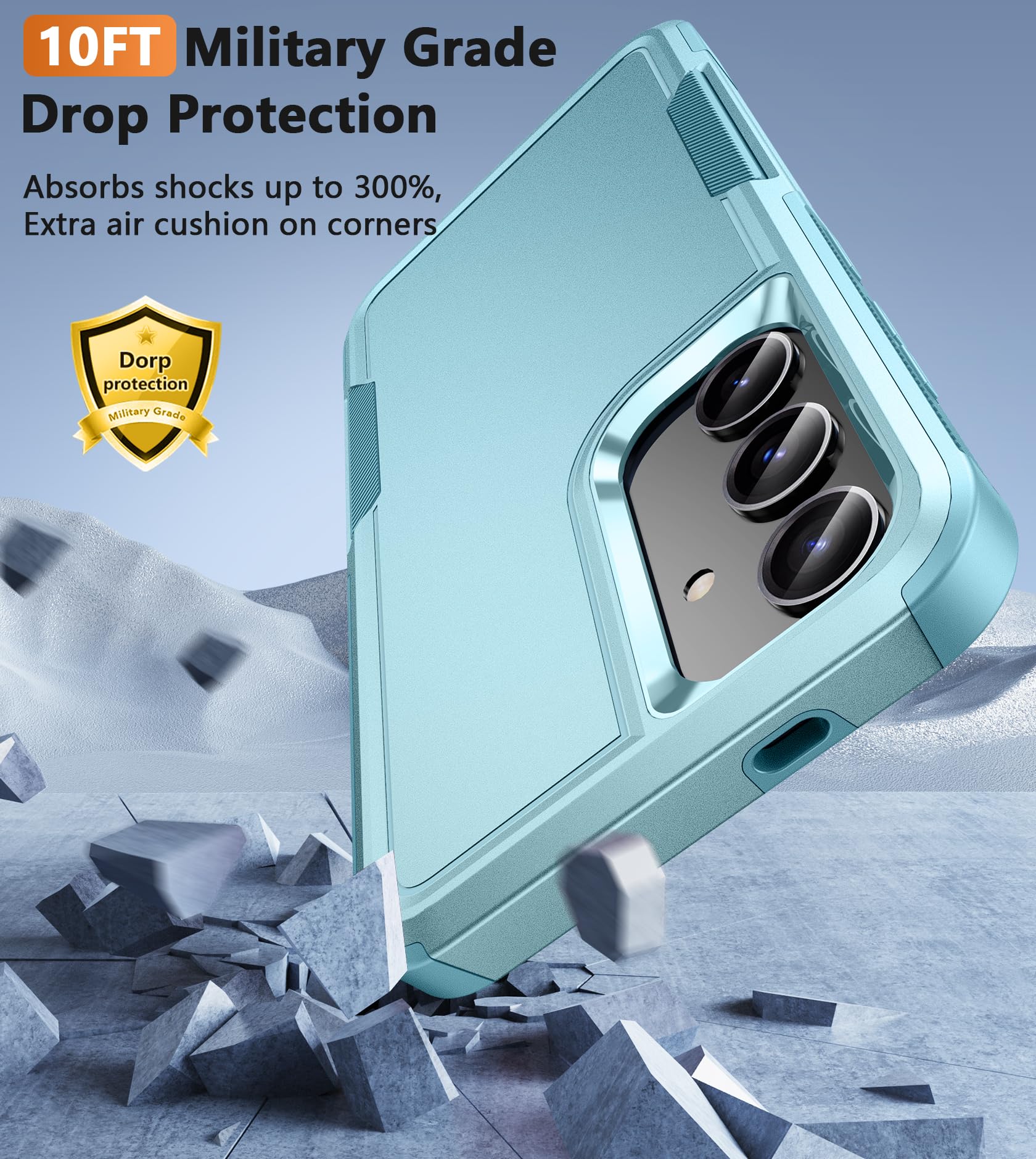 Foto 5 pulgar | Funda De Teléfono Fntcase Para Samsung Galaxy S25-plus A Prueba De Golpes, Color Menta - Venta Internacional.