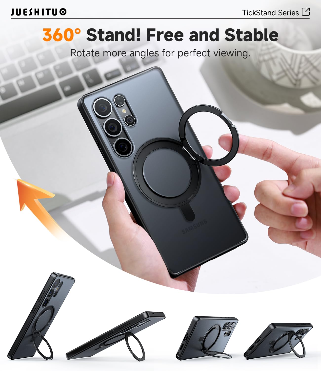 Foto 4 pulgar | Funda Jueshituo Serie Tickstand Para Samsung Galaxy S25 Ultra - Venta Internacional.