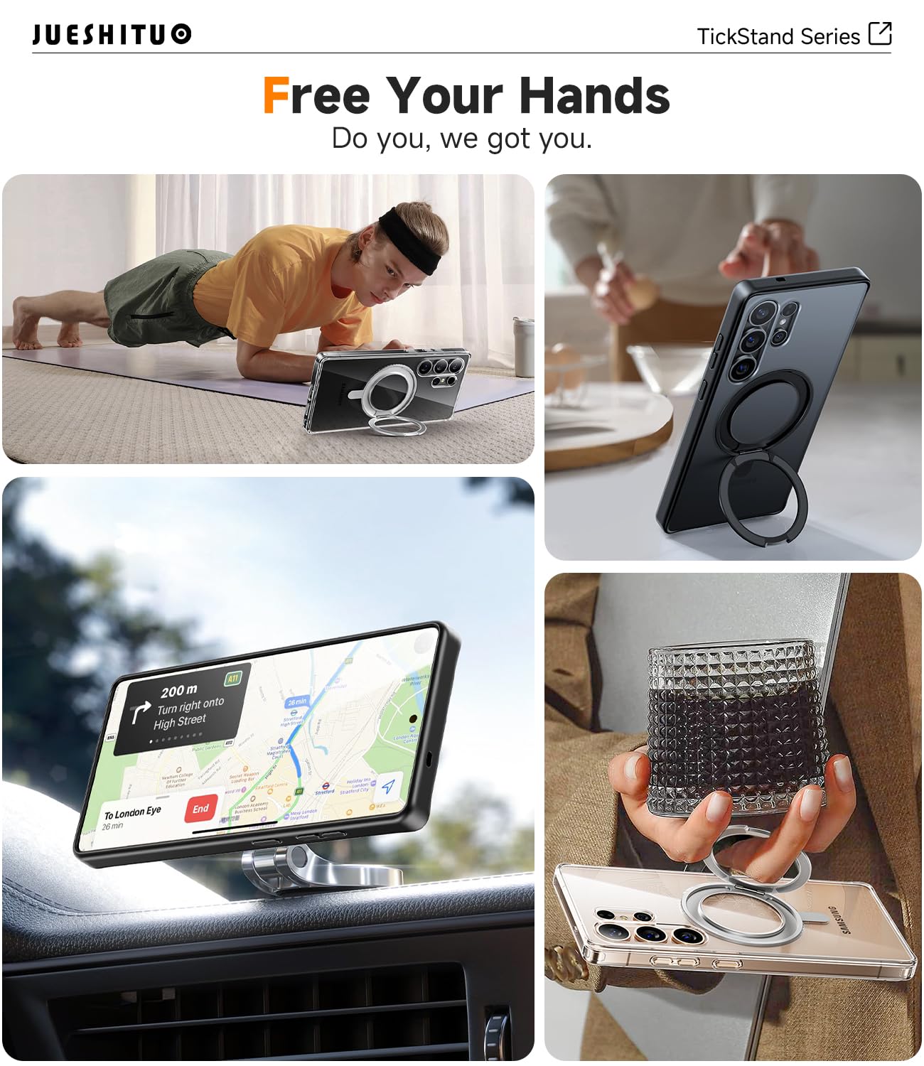 Foto 7 pulgar | Funda Jueshituo Serie Tickstand Para Samsung Galaxy S25 Ultra - Venta Internacional.