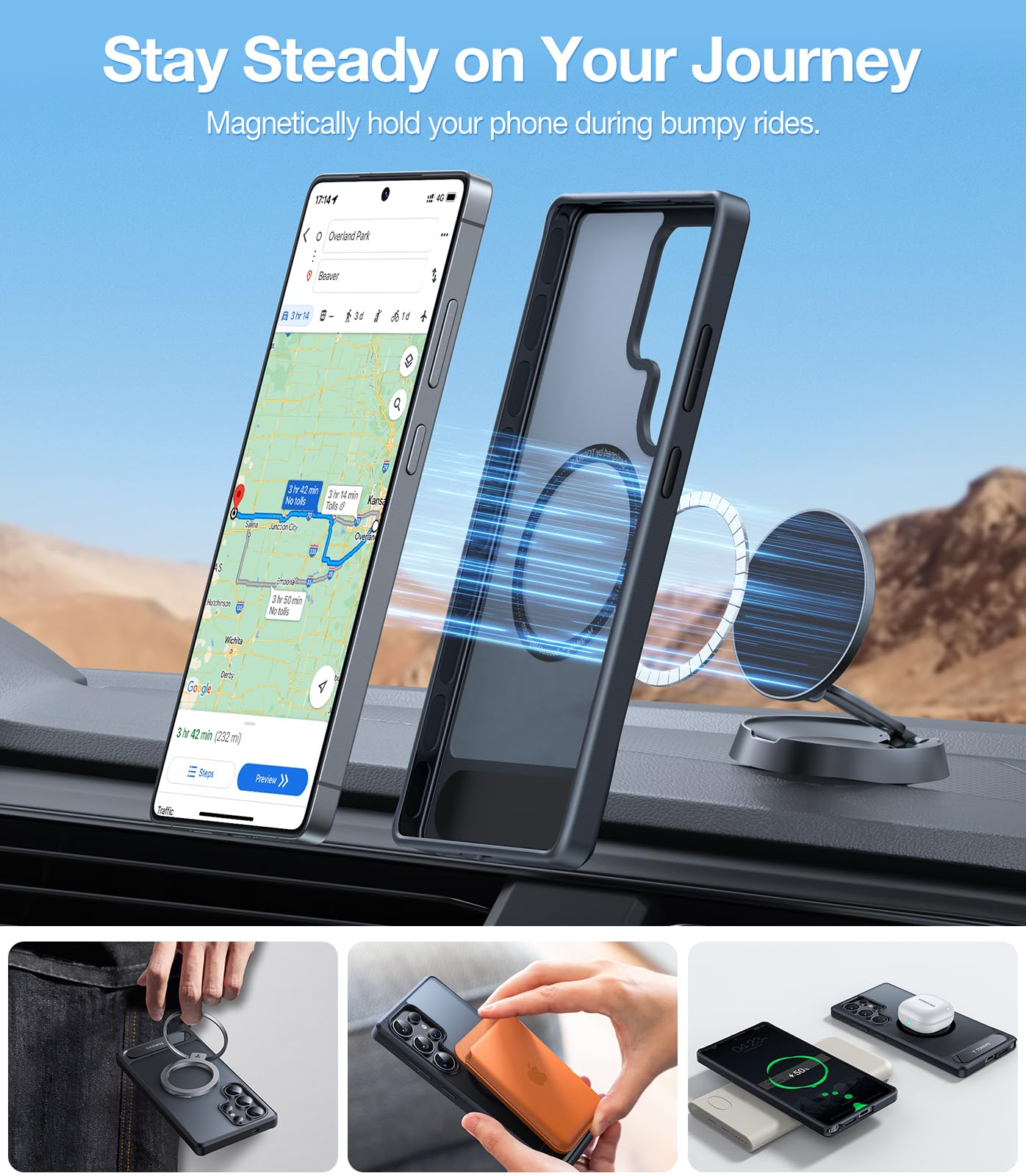 Foto 4 pulgar | Funda De Teléfono Torras Con Soporte Magnético Para Samsung Galaxy S25 Ultra - Venta Internacional.
