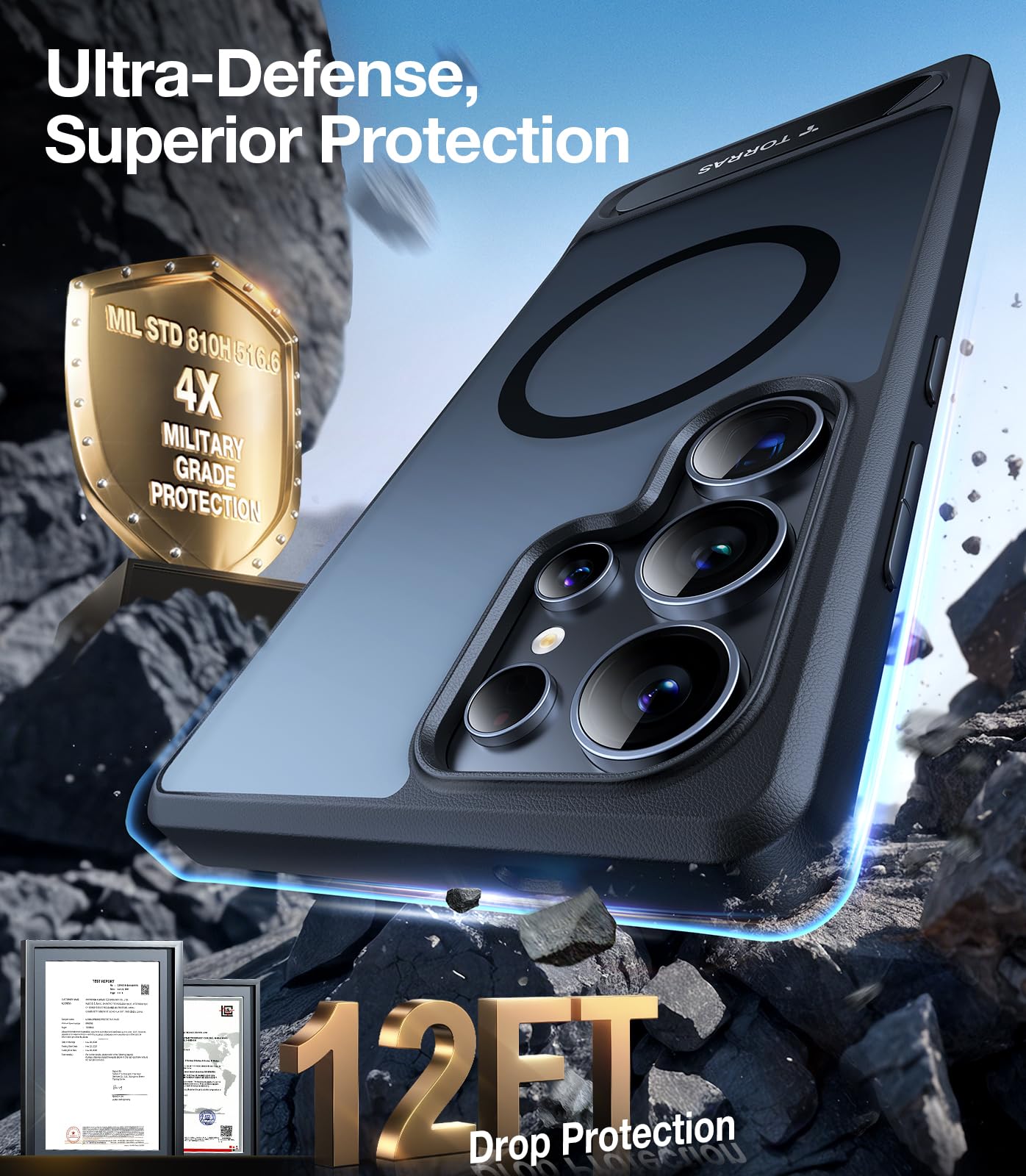 Foto 6 pulgar | Funda De Teléfono Torras Con Soporte Magnético Para Samsung Galaxy S25 Ultra - Venta Internacional.