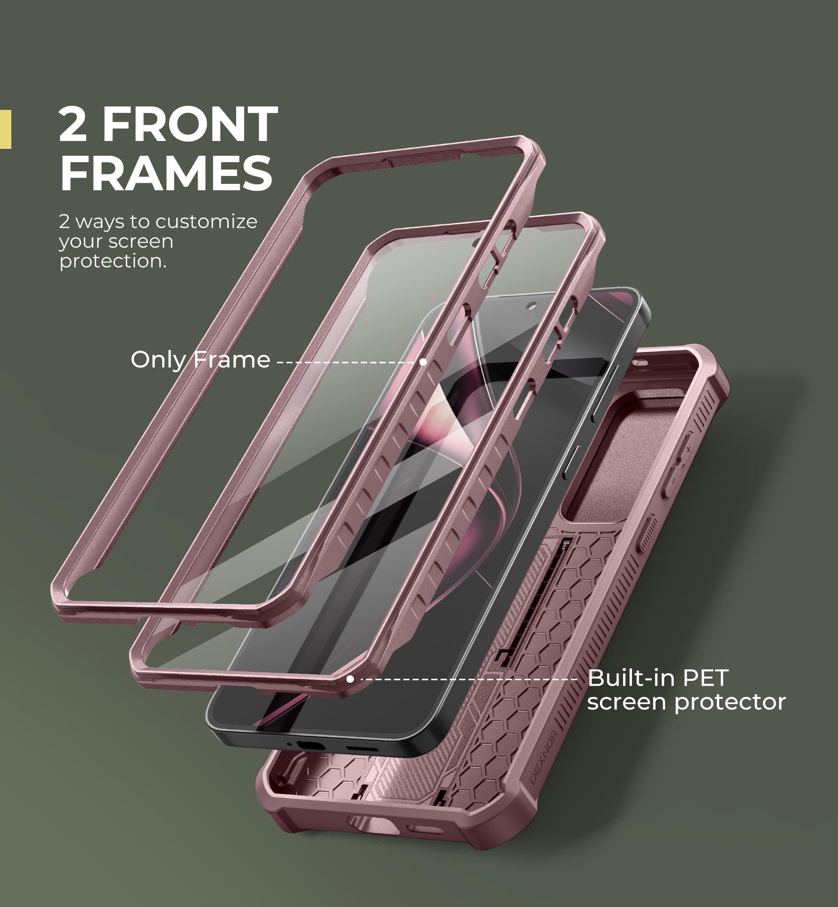 Foto 6 pulgar | Funda Dexnor Para Samsung Galaxy S25 Plus Con Funda De Cámara, Color Rosa - Venta Internacional.