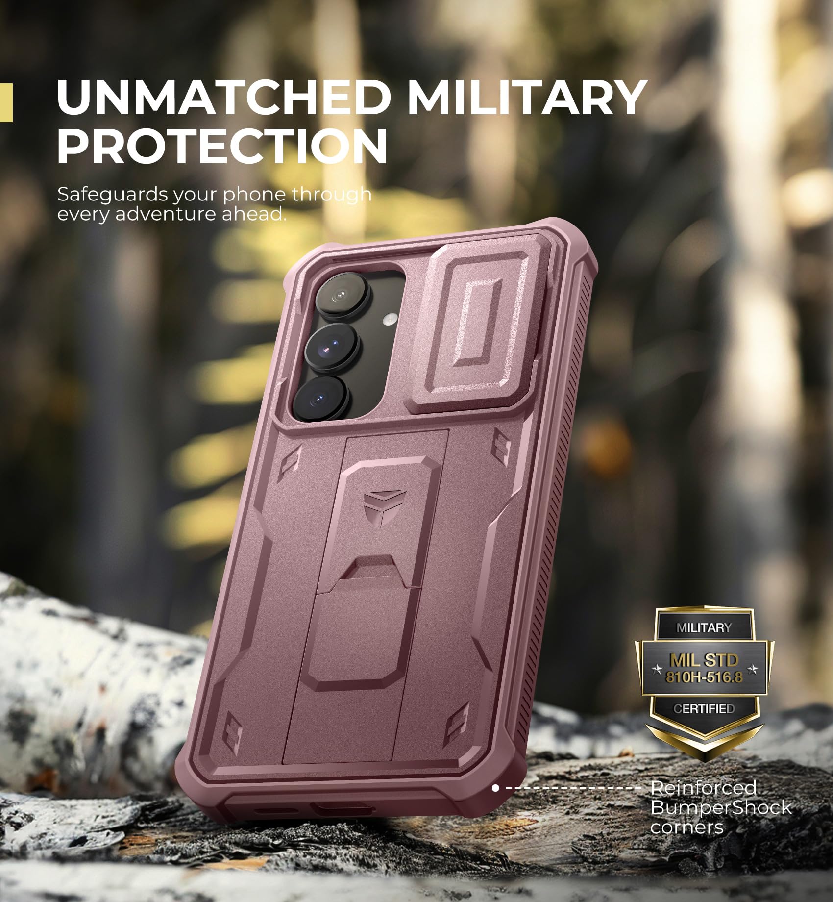Foto 7 pulgar | Funda Dexnor Para Samsung Galaxy S25 Plus Con Funda De Cámara, Color Rosa - Venta Internacional.