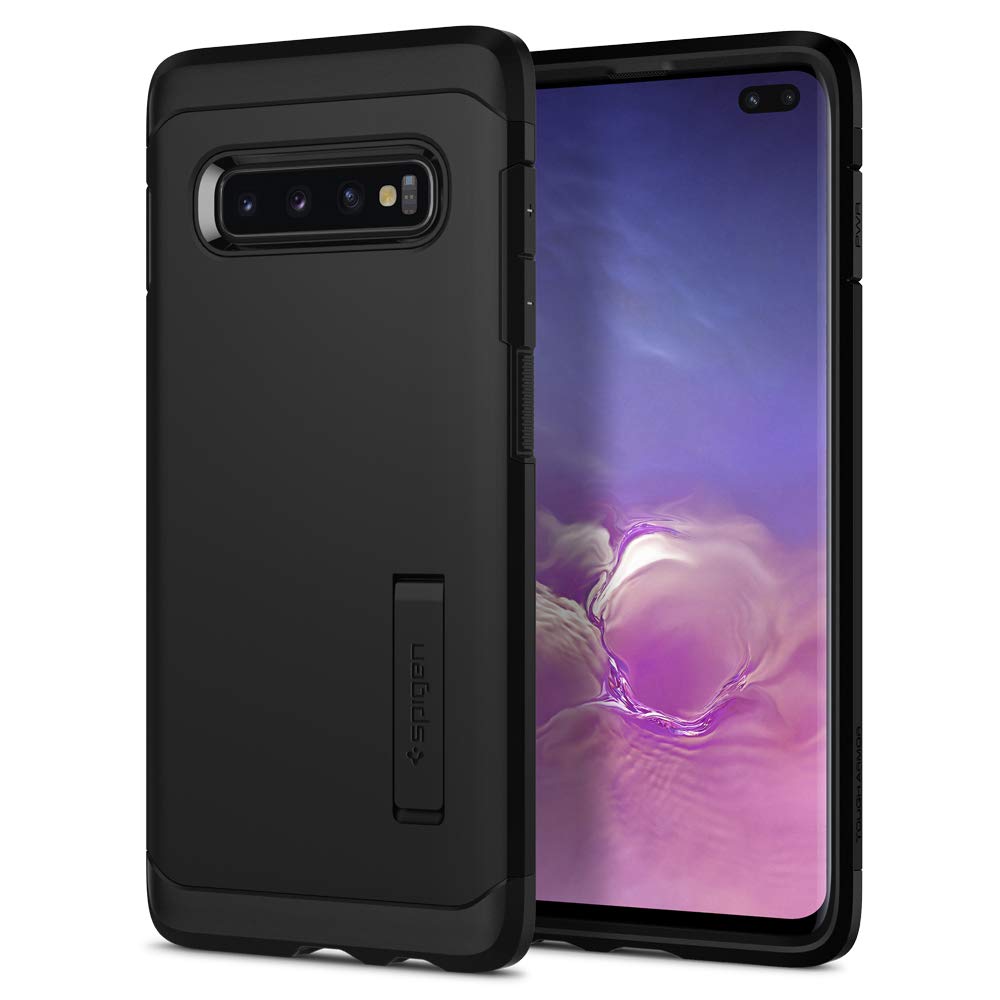 Foto 1 | Funda Spigen Tough Armor Para Samsung Galaxy S10 Plus, Color Negro - Venta Internacional.