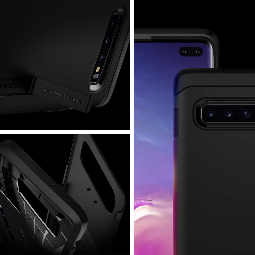 Foto 2 | Funda Spigen Tough Armor Para Samsung Galaxy S10 Plus, Color Negro - Venta Internacional.