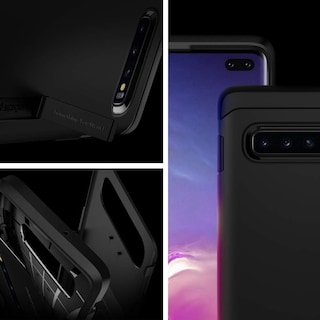 Foto 2 | Funda Spigen Tough Armor Para Samsung Galaxy S10 Plus, Color Negro - Venta Internacional.