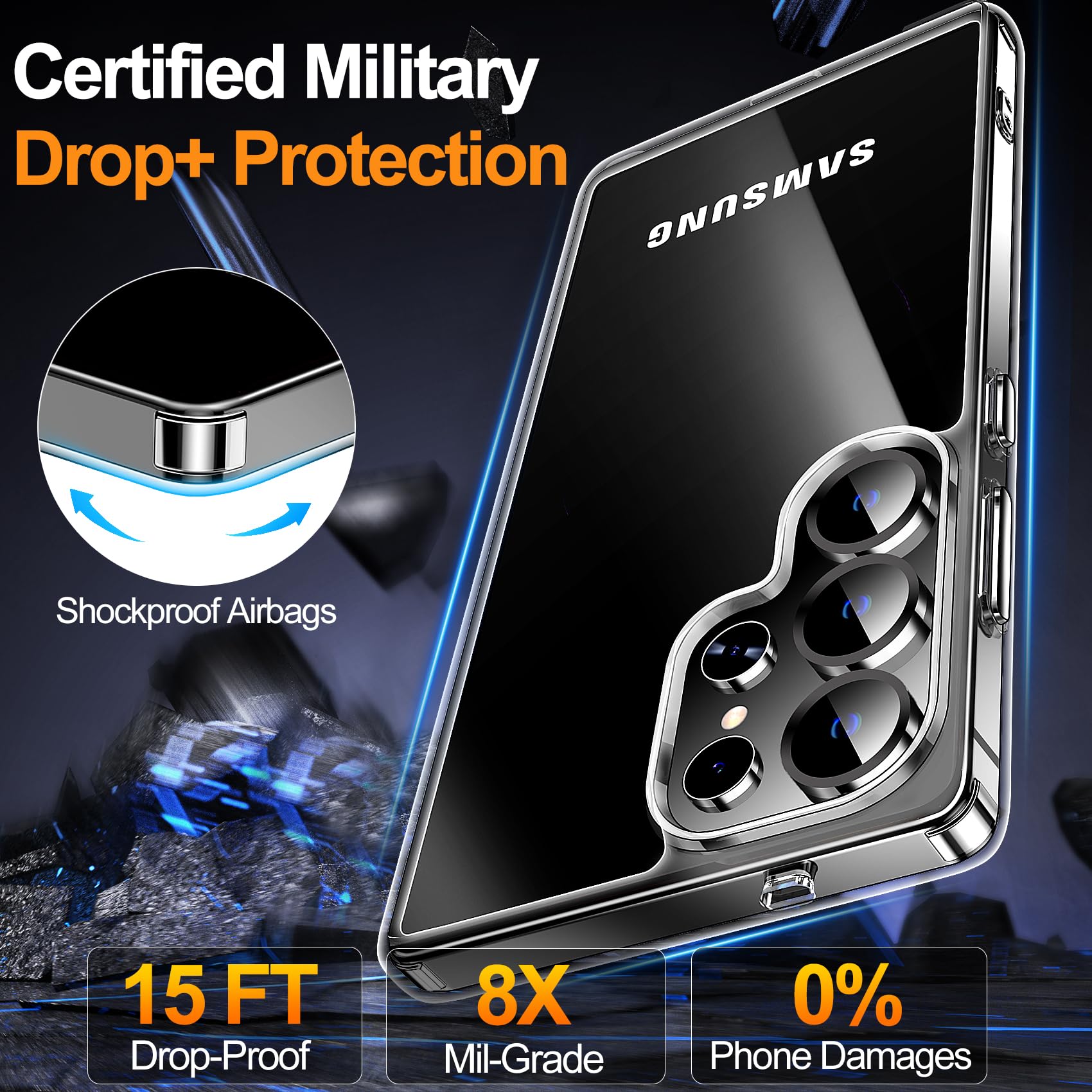 Foto 3 | Funda De Teléfono Mozoter Diseñada Para Samsung Galaxy S25 Ultra - Venta Internacional.