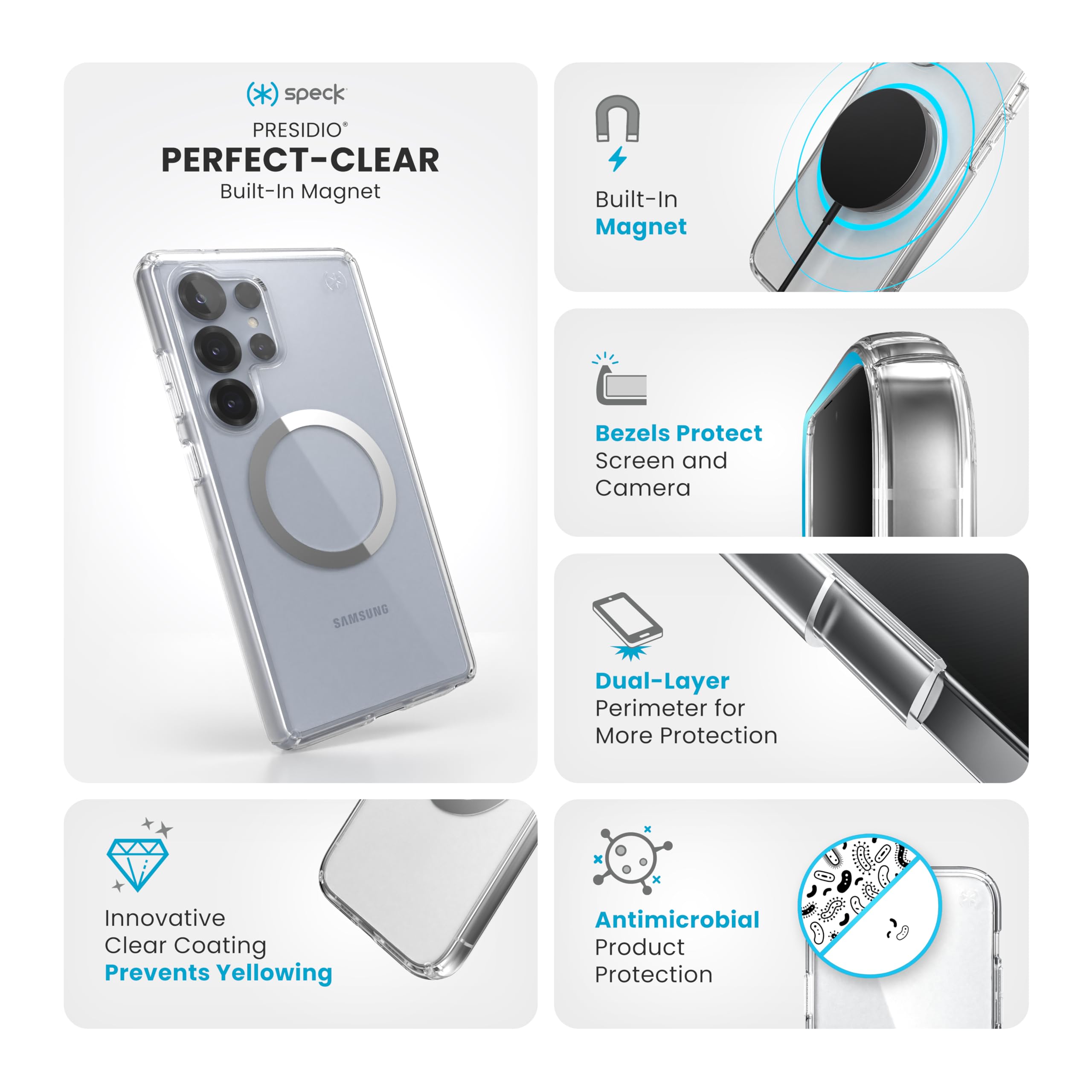 Foto 3 pulgar | Funda Para Teléfono Speck Samsung Galaxy S25 Ultra Magnet Clear - Venta Internacional.
