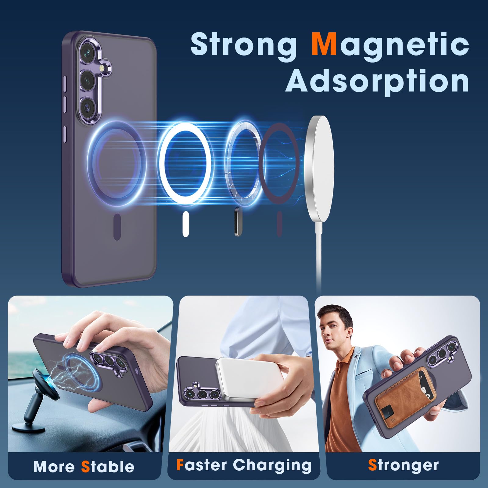 Foto 4 pulgar | Funda Magnética Milprox Para Samsung Galaxy S25 Plus Titanium - Venta Internacional.