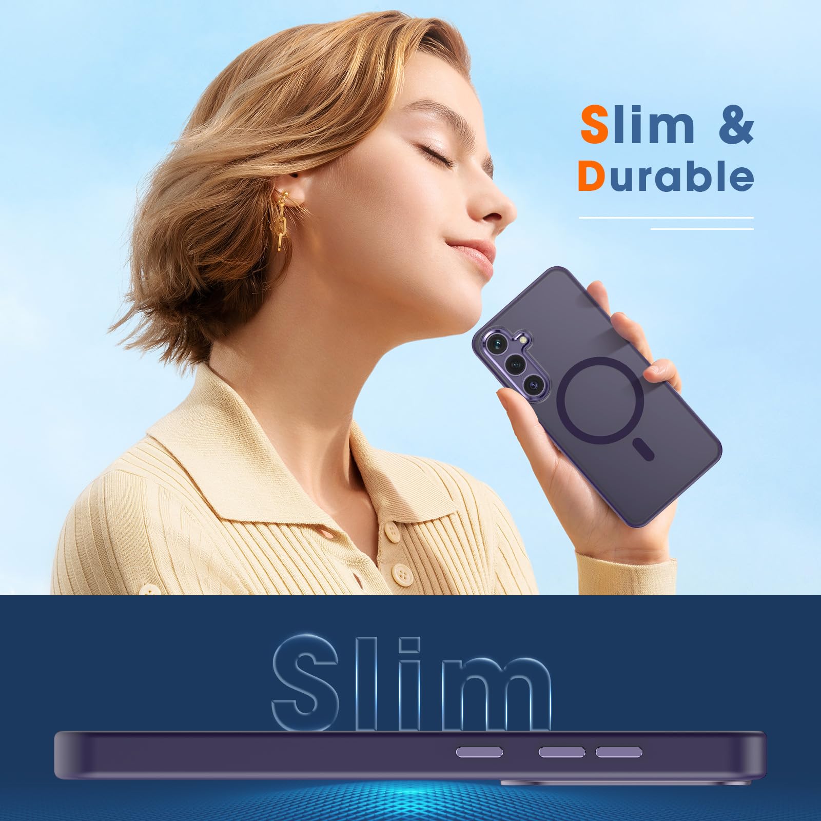 Foto 5 | Funda Magnética Milprox Para Samsung Galaxy S25 Plus Titanium - Venta Internacional.