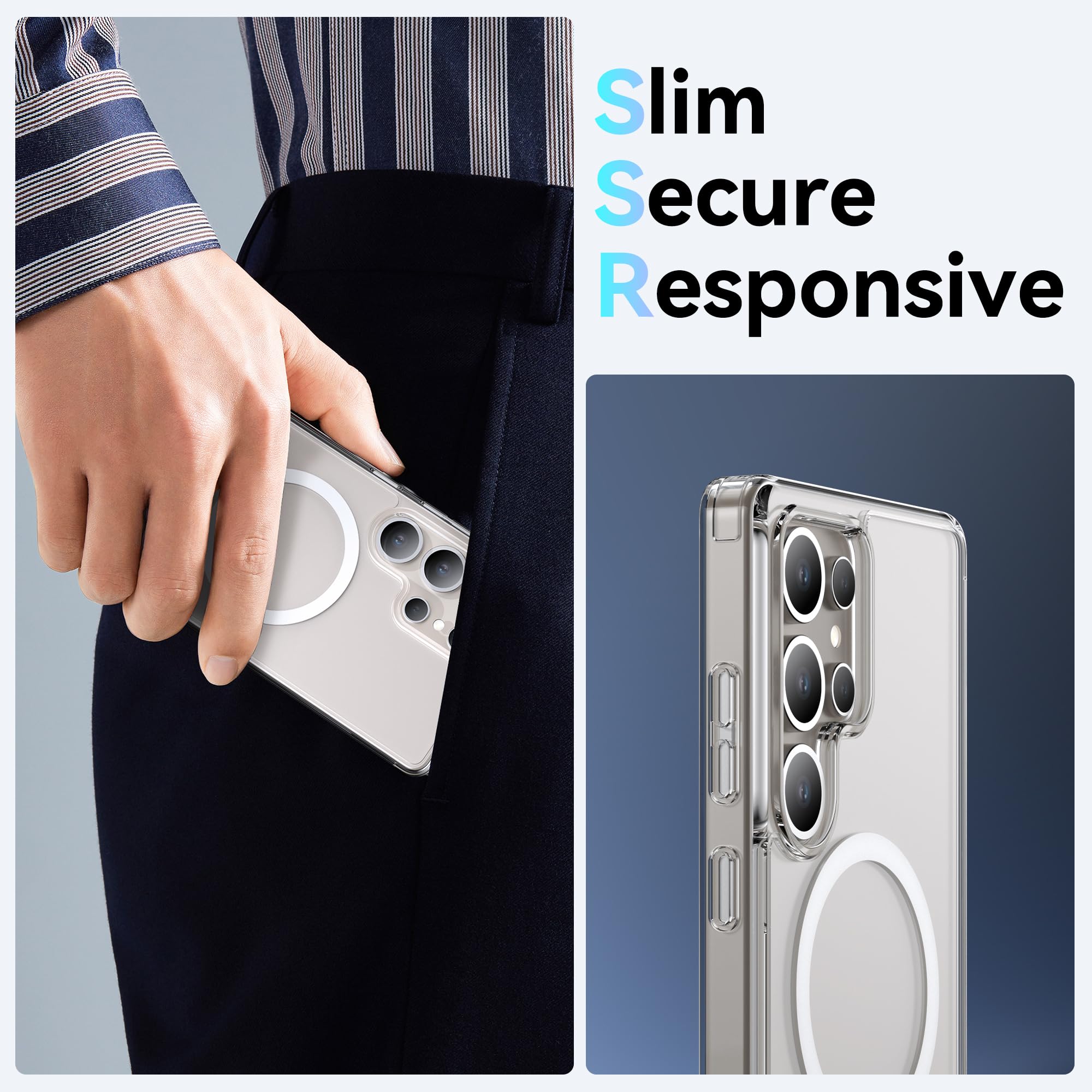 Foto 6 pulgar | Funda Raptic Diamond Clear Para Samsung Galaxy S25 Ultra - Venta Internacional.