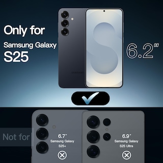 Foto 2 | Funda Jetech Para Samsung Galaxy S25 5g A Prueba De Golpes Negra - Venta Internacional.