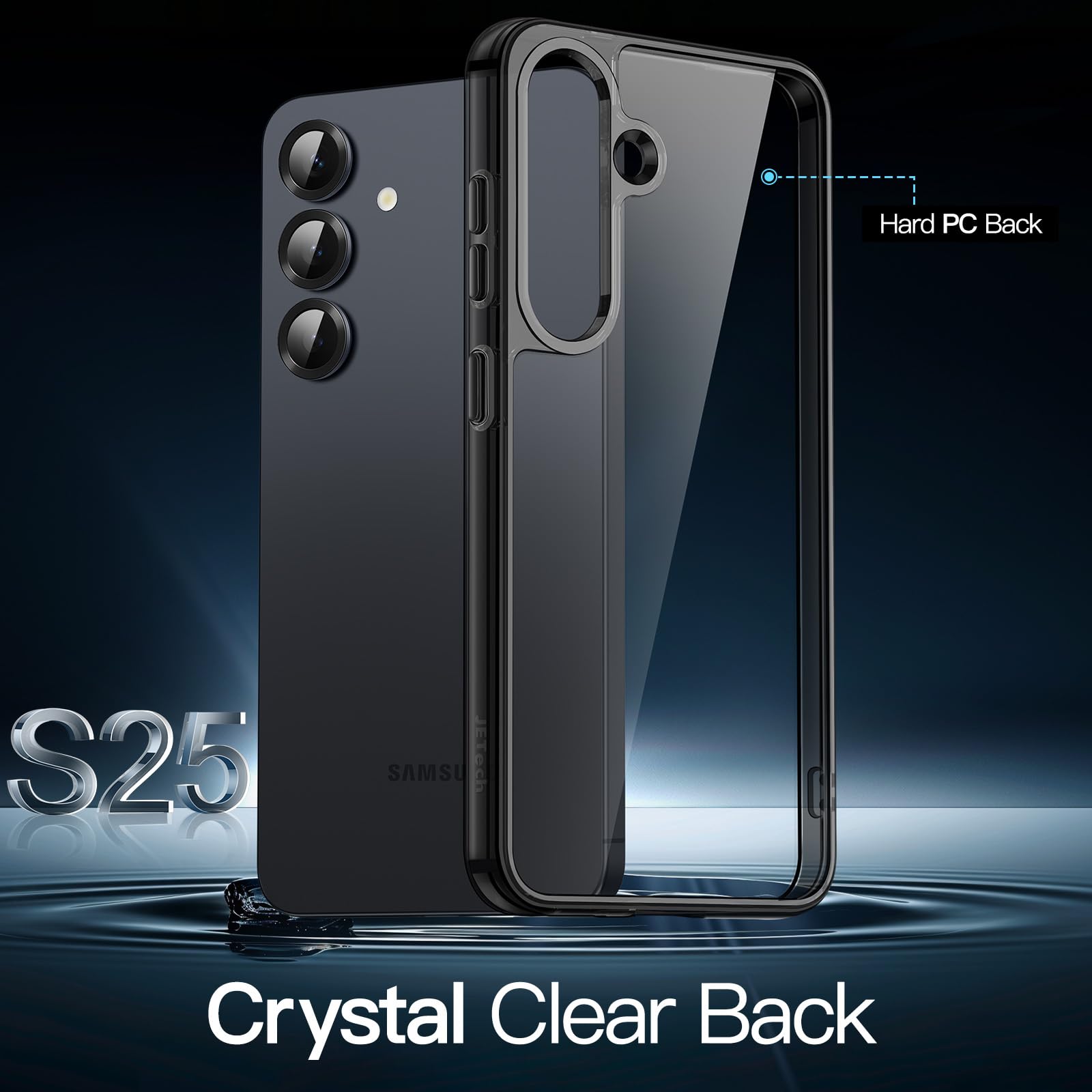 Foto 3 | Funda Jetech Para Samsung Galaxy S25 5g A Prueba De Golpes Negra - Venta Internacional.