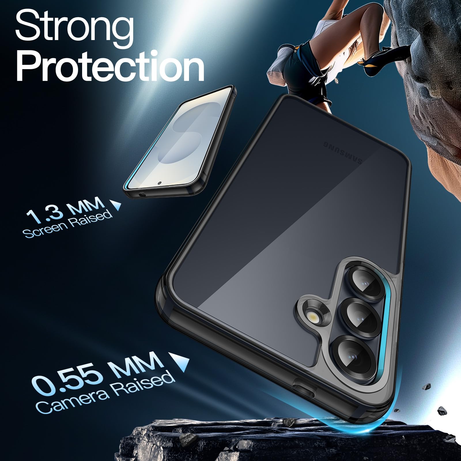 Foto 5 pulgar | Funda Jetech Para Samsung Galaxy S25 5g A Prueba De Golpes Negra - Venta Internacional.