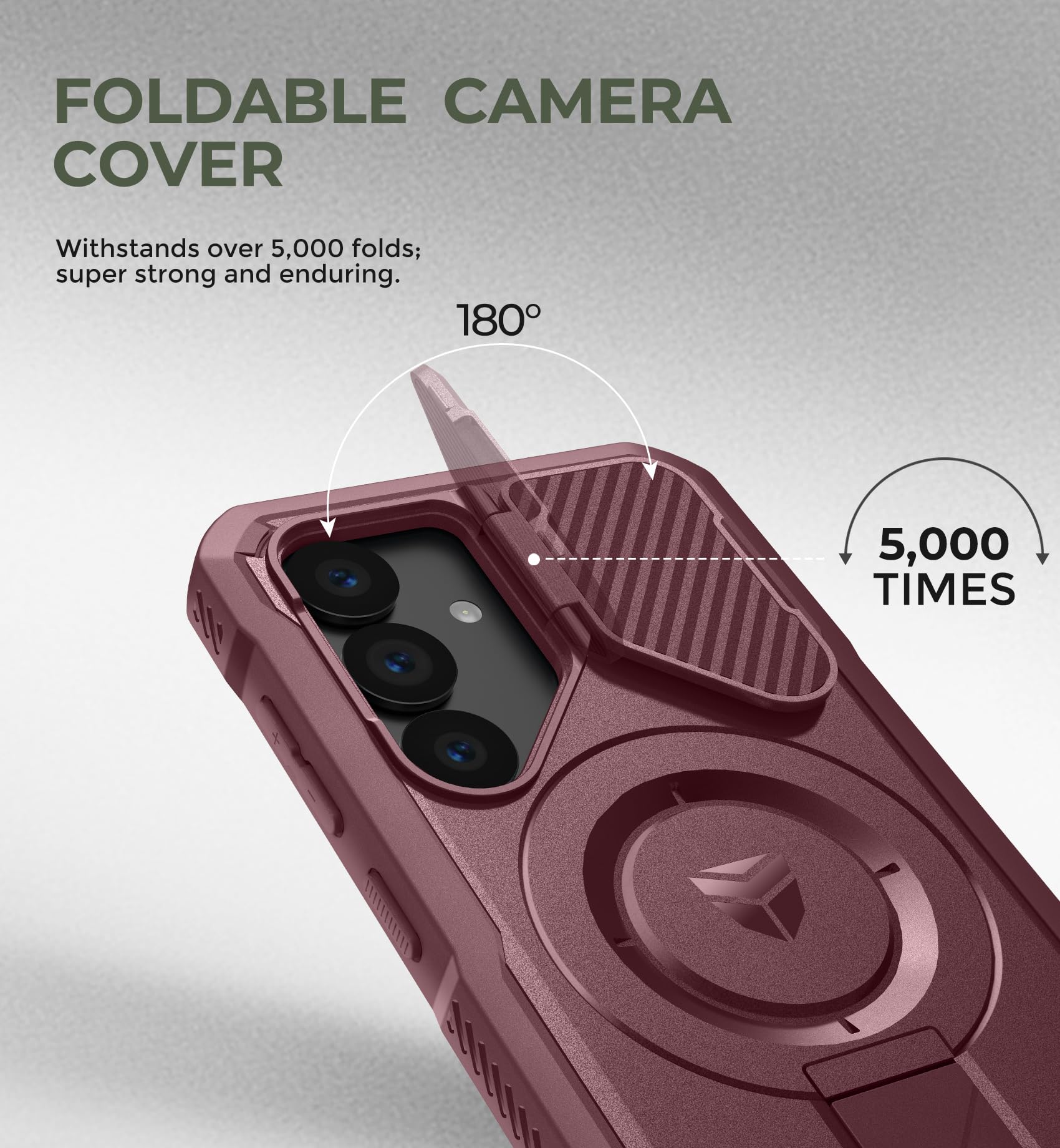 Foto 5 pulgar | Funda Dexnor Para Samsung Galaxy S25 Con Funda De Cámara, Color Rojo Granate - Venta Internacional.