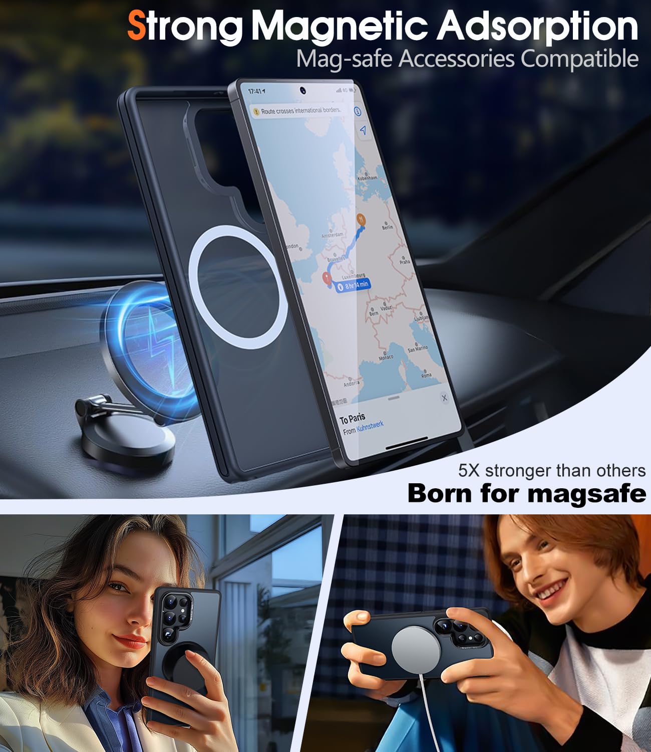 Foto 4 pulgar | Funda De Teléfono Jame Para Samsung Galaxy S25 Ultra Con Magsafe Black - Venta Internacional.