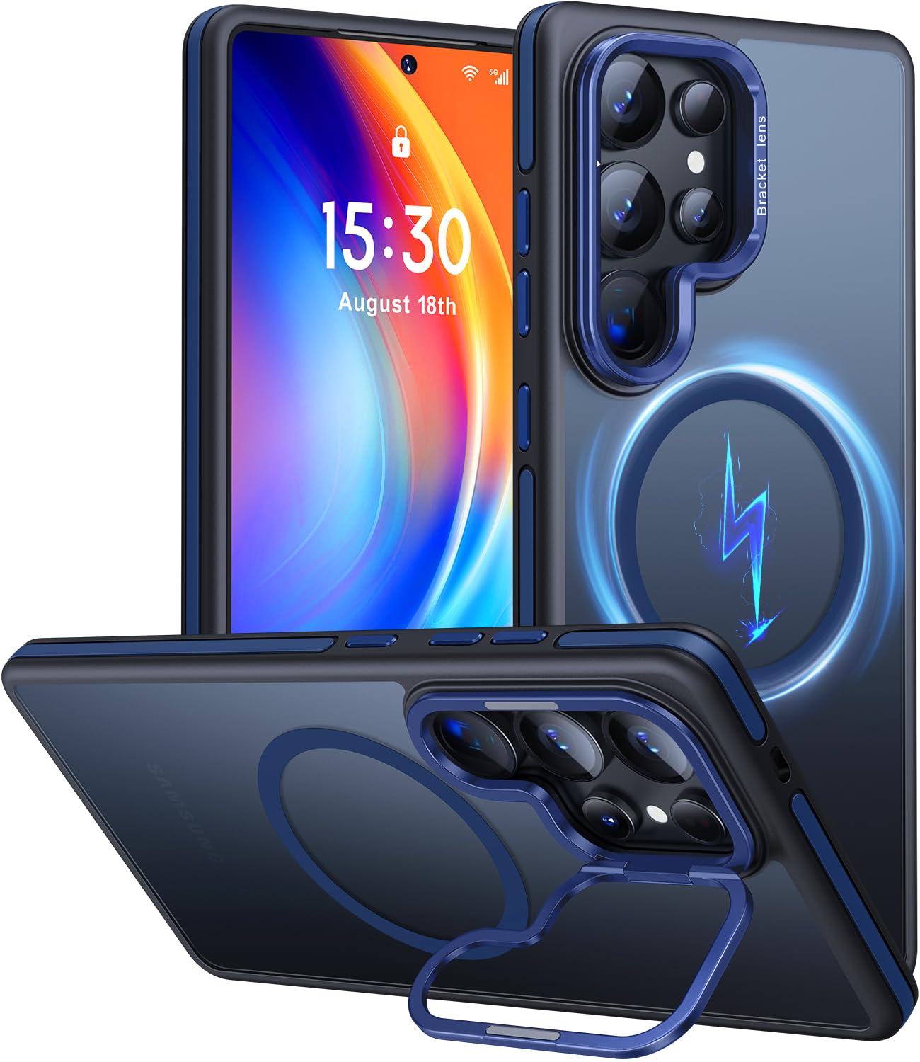Foto 2 pulgar | Funda De Teléfono Jame Para Samsung Galaxy S25 Ultra Magnetic Blue - Venta Internacional.