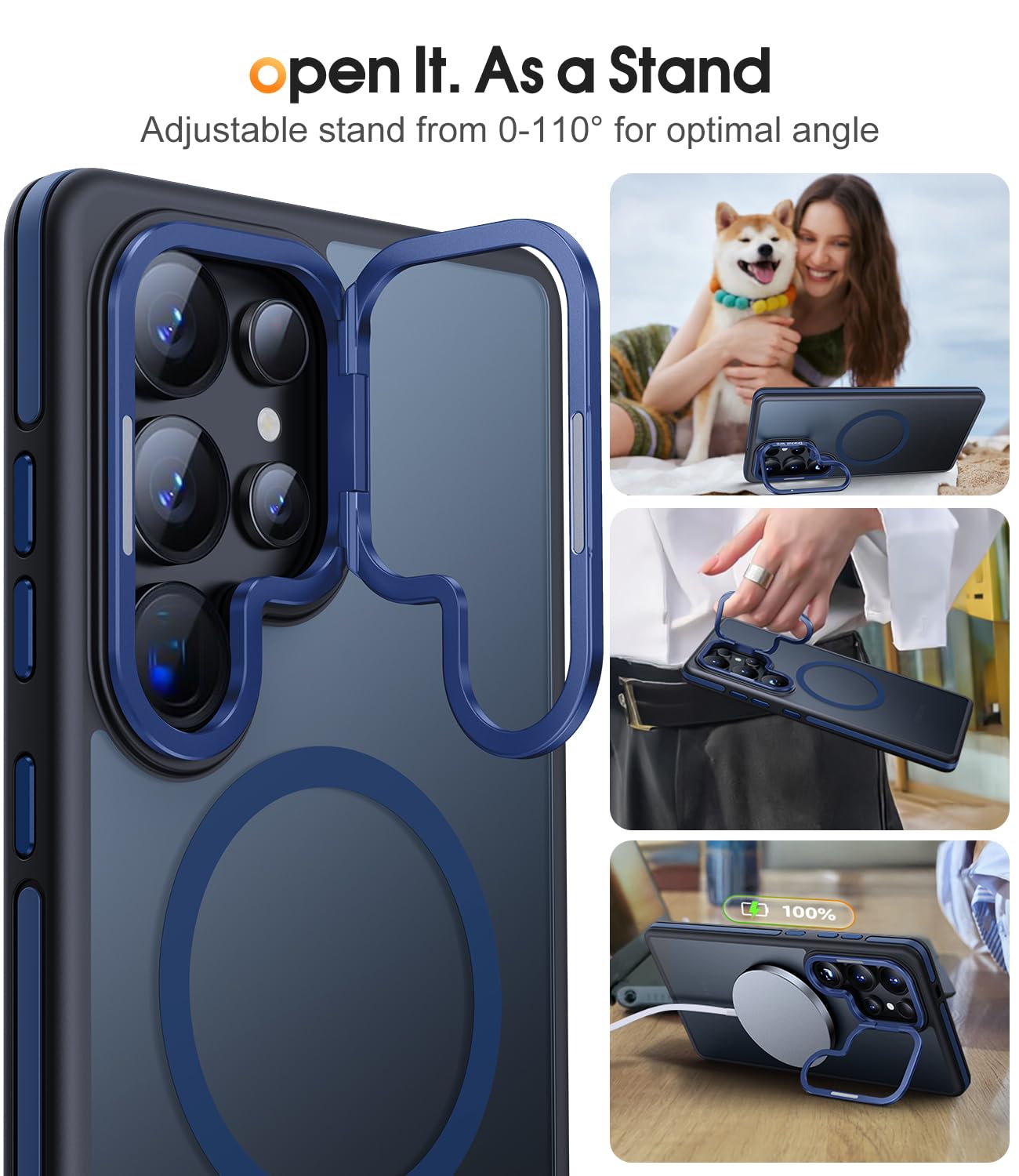 Foto 5 pulgar | Funda De Teléfono Jame Para Samsung Galaxy S25 Ultra Magnetic Blue - Venta Internacional.