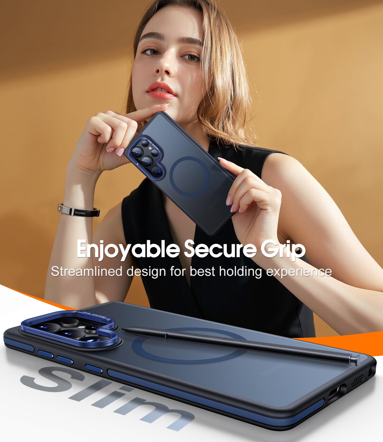 Foto 8 pulgar | Funda De Teléfono Jame Para Samsung Galaxy S25 Ultra Magnetic Blue - Venta Internacional.