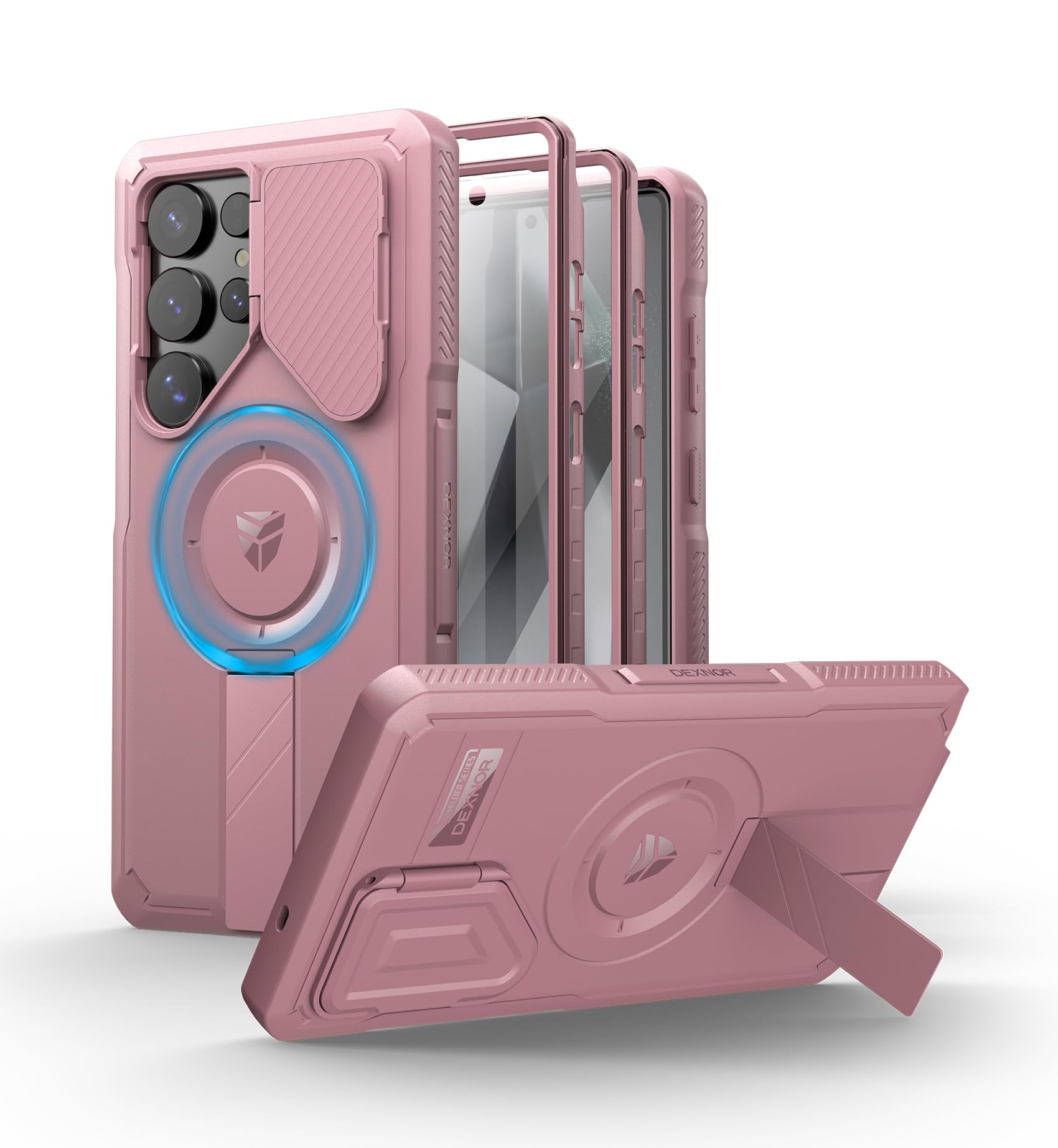 Foto 2 pulgar | Funda Dexnor Para Samsung Galaxy S25 Ultra Con Funda De Cámara, Color Rosa - Venta Internacional.