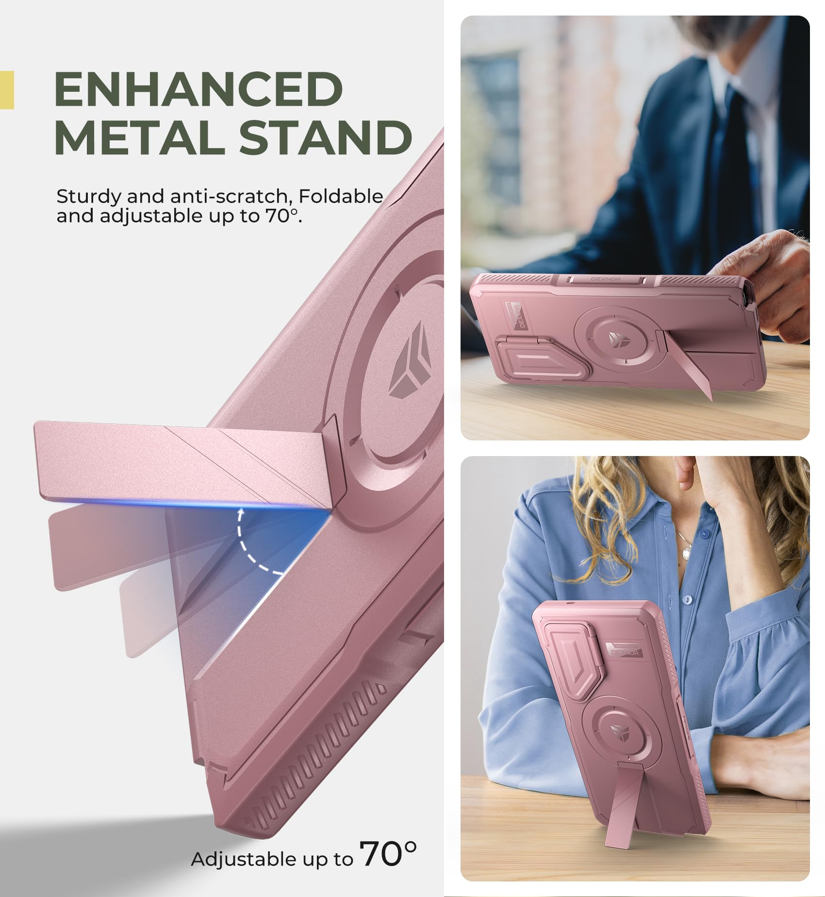 Foto 6 pulgar | Funda Dexnor Para Samsung Galaxy S25 Ultra Con Funda De Cámara, Color Rosa - Venta Internacional.