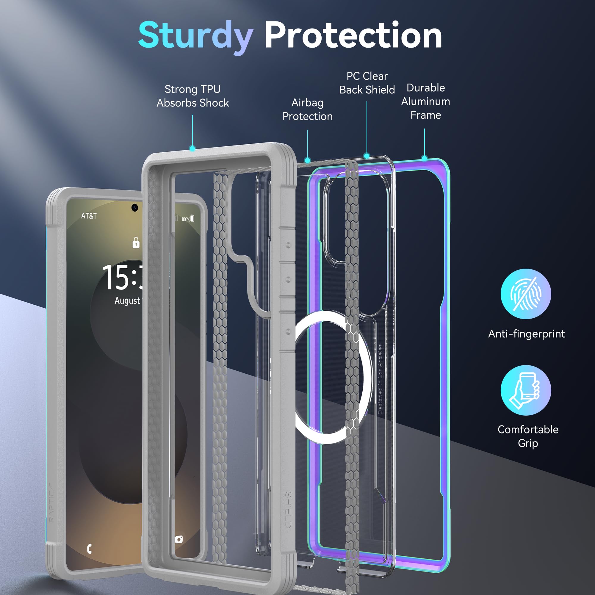 Foto 7 pulgar | Funda Magnética Raptic Shield Para Samsung Galaxy S25 Ultra - Venta Internacional.