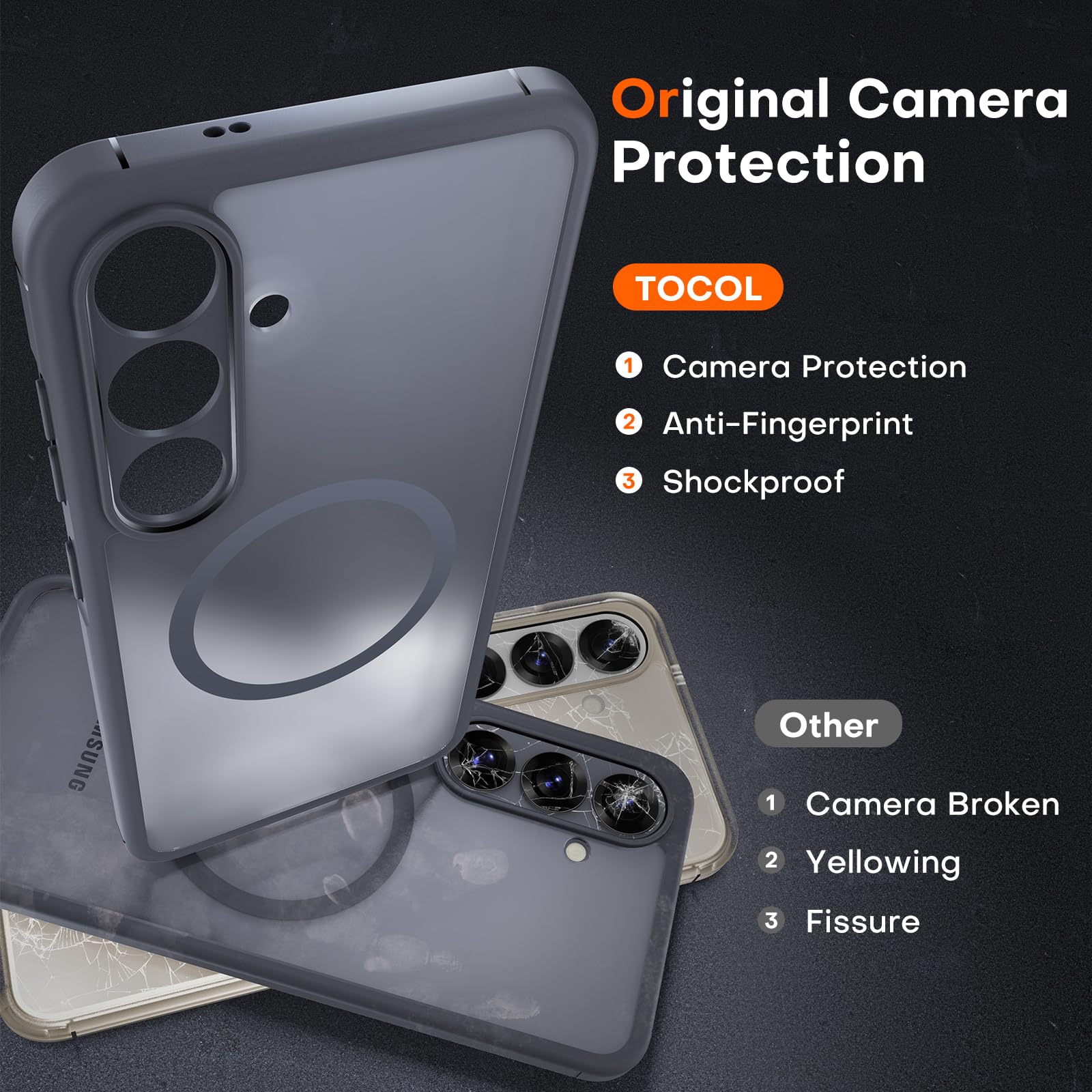 Foto 5 | Funda Magnética Tocol Para Samsung Galaxy S25 De 6,2 Pulgadas, Color Negro - Venta Internacional.