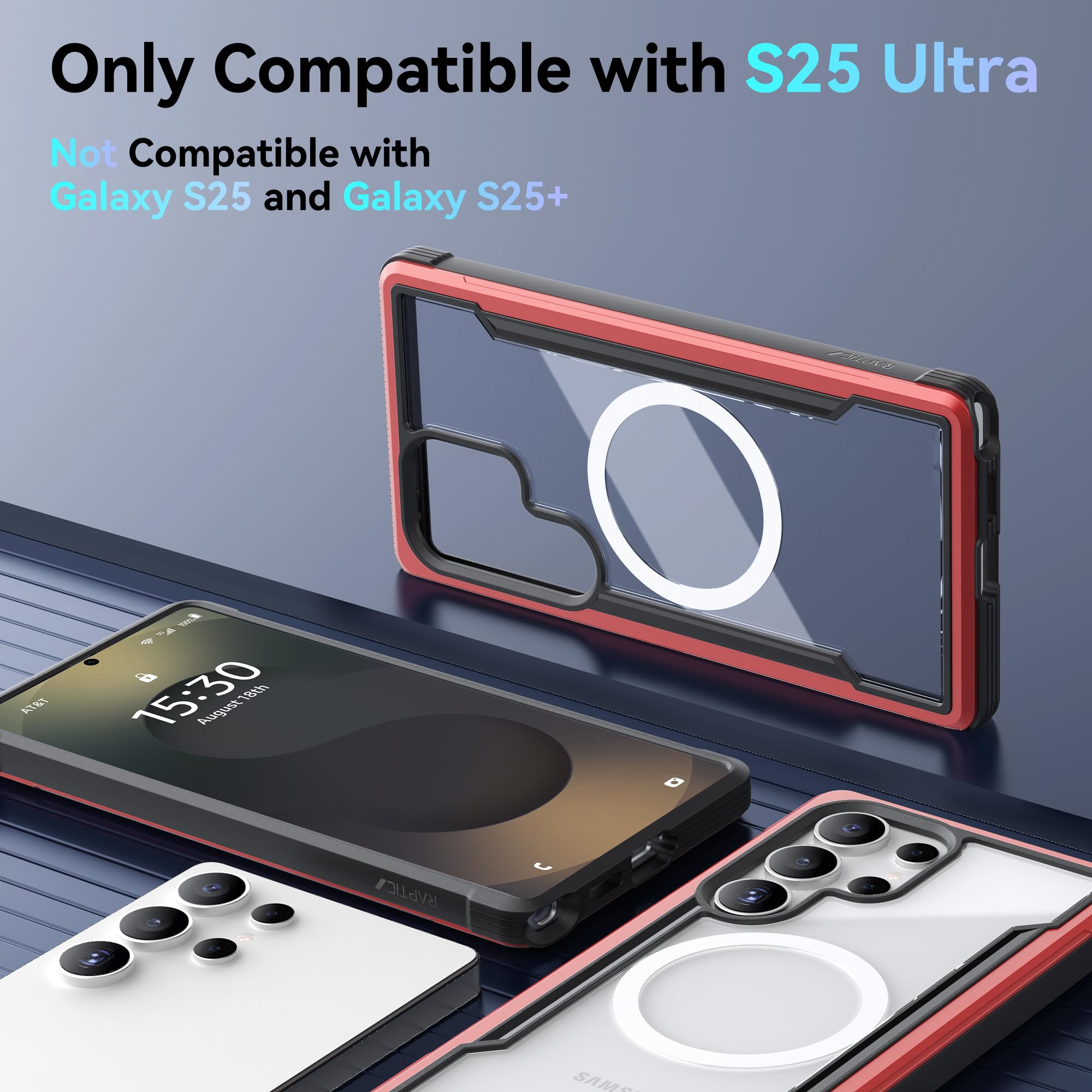 Foto 3 pulgar | Funda Magnética Raptic Shield Para Samsung Galaxy S25 Ultra Red - Venta Internacional.