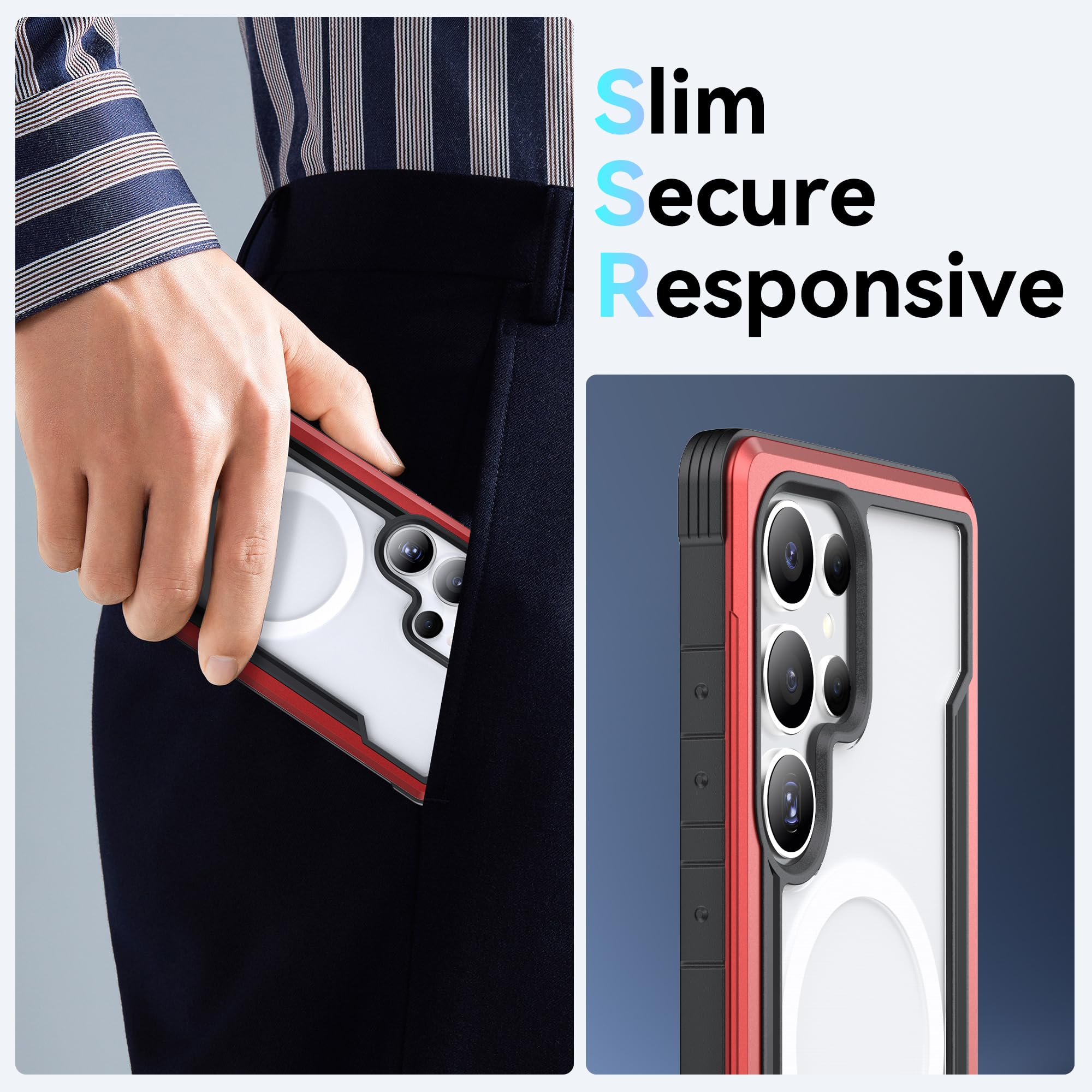 Foto 6 pulgar | Funda Magnética Raptic Shield Para Samsung Galaxy S25 Ultra Red - Venta Internacional.