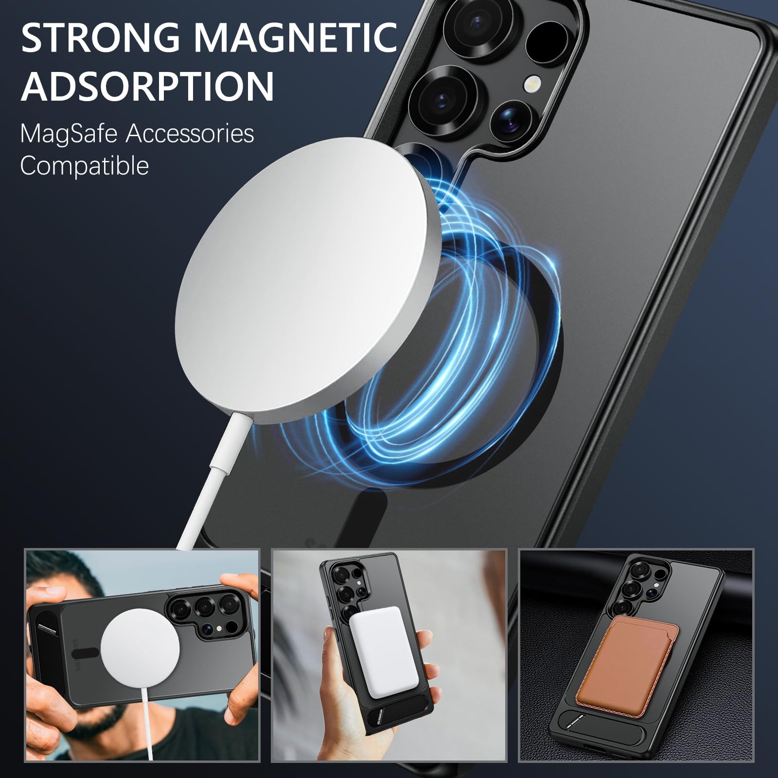 Foto 4 pulgar | Funda Guagua Para Samsung Galaxy S25 Ultra Con Soporte Negra - Venta Internacional.