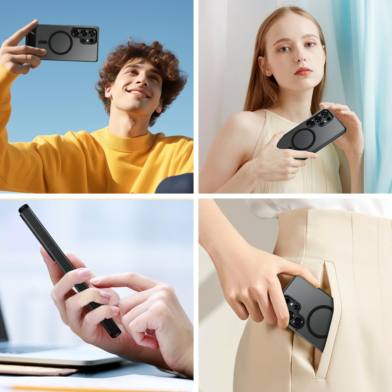 Foto 7 | Funda Guagua Para Samsung Galaxy S25 Ultra Con Soporte Negra - Venta Internacional.